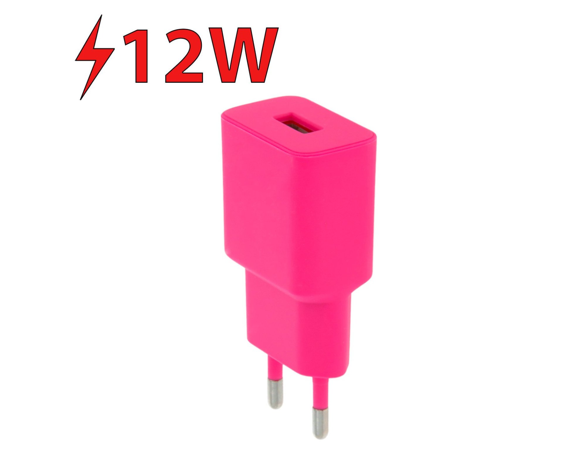 Ładowarka sieciowa SETTY LSIM-A-129 2.4A 12W Różowy