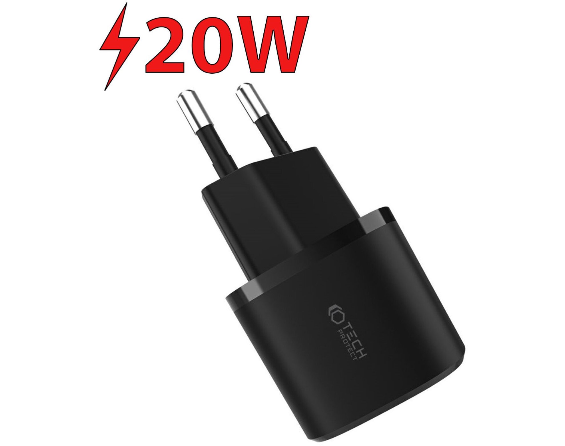 Ładowarka sieciowa TECH-PROTECT C20W Mini PD20W/QC3.0 Czarny