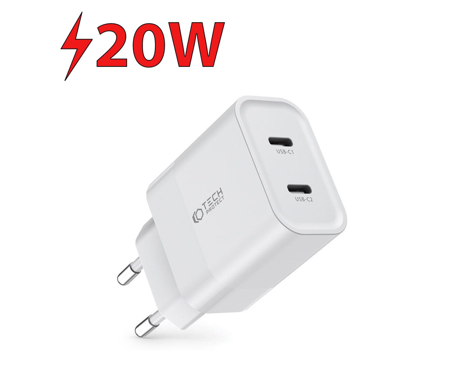 Ładowarka sieciowa TECH-PROTECT C20W PD20W Biały