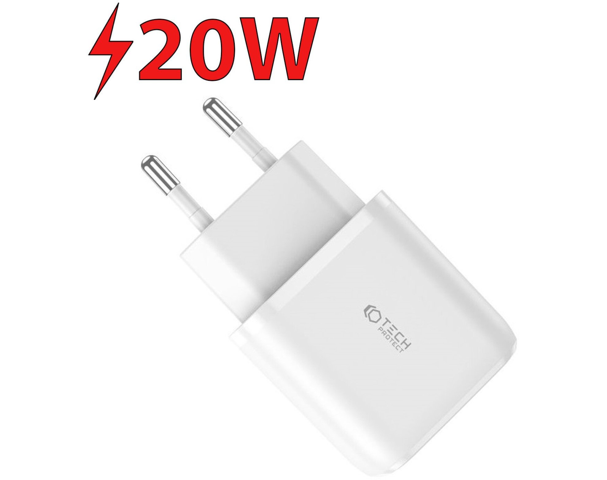 Ładowarka sieciowa TECH-PROTECT C20W PD20W/QC3.0 Biały