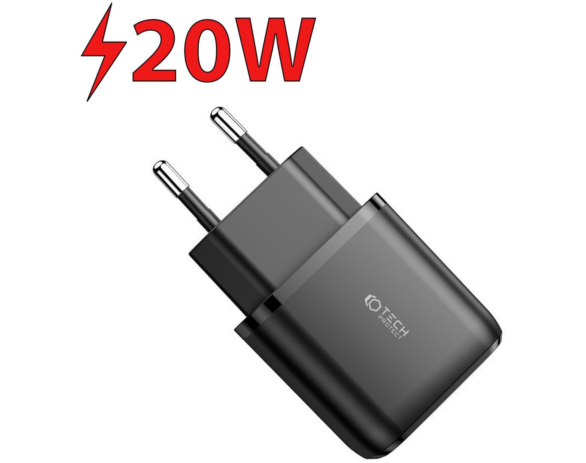 Ładowarka sieciowa TECH-PROTECT C20W PD20W/QC3.0 Czarny