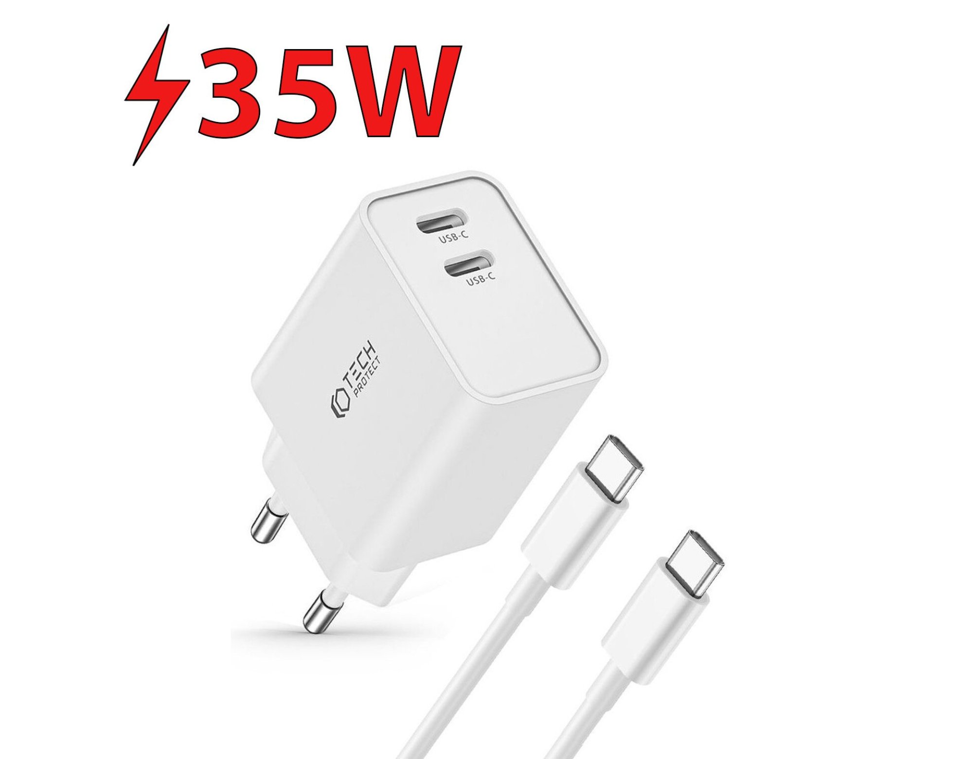 Ładowarka sieciowa TECH-PROTECT C35W PD35W Biały