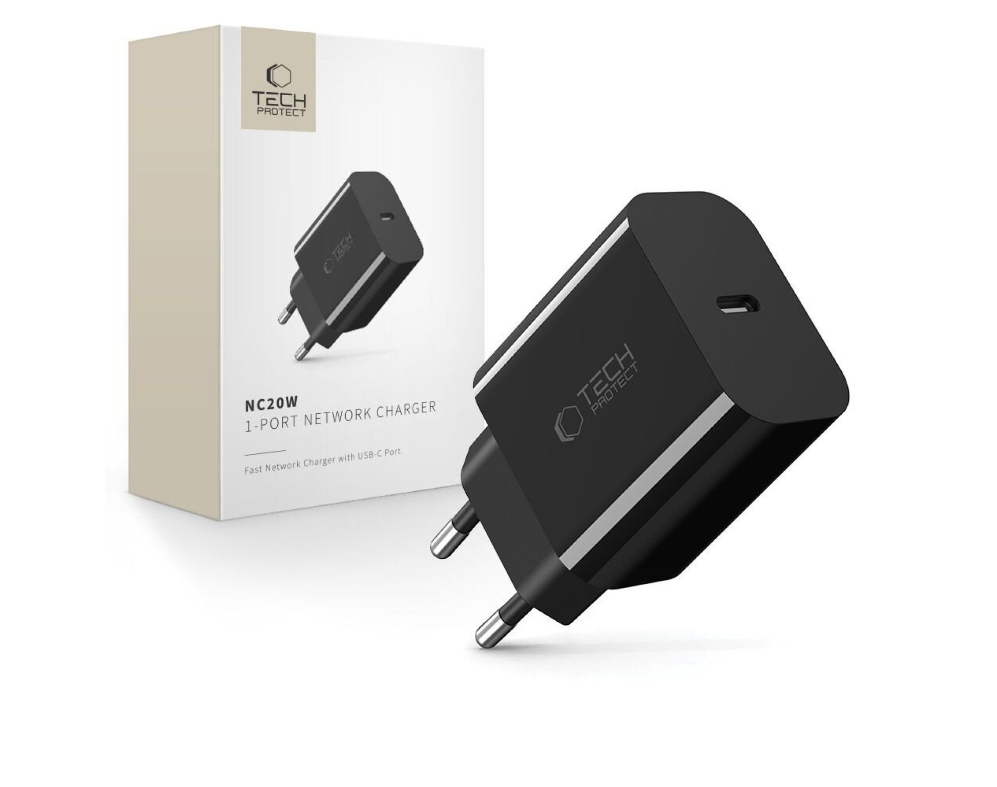 Ładowarka sieciowa TECH-PROTECT NC20W PD 20W Czarny