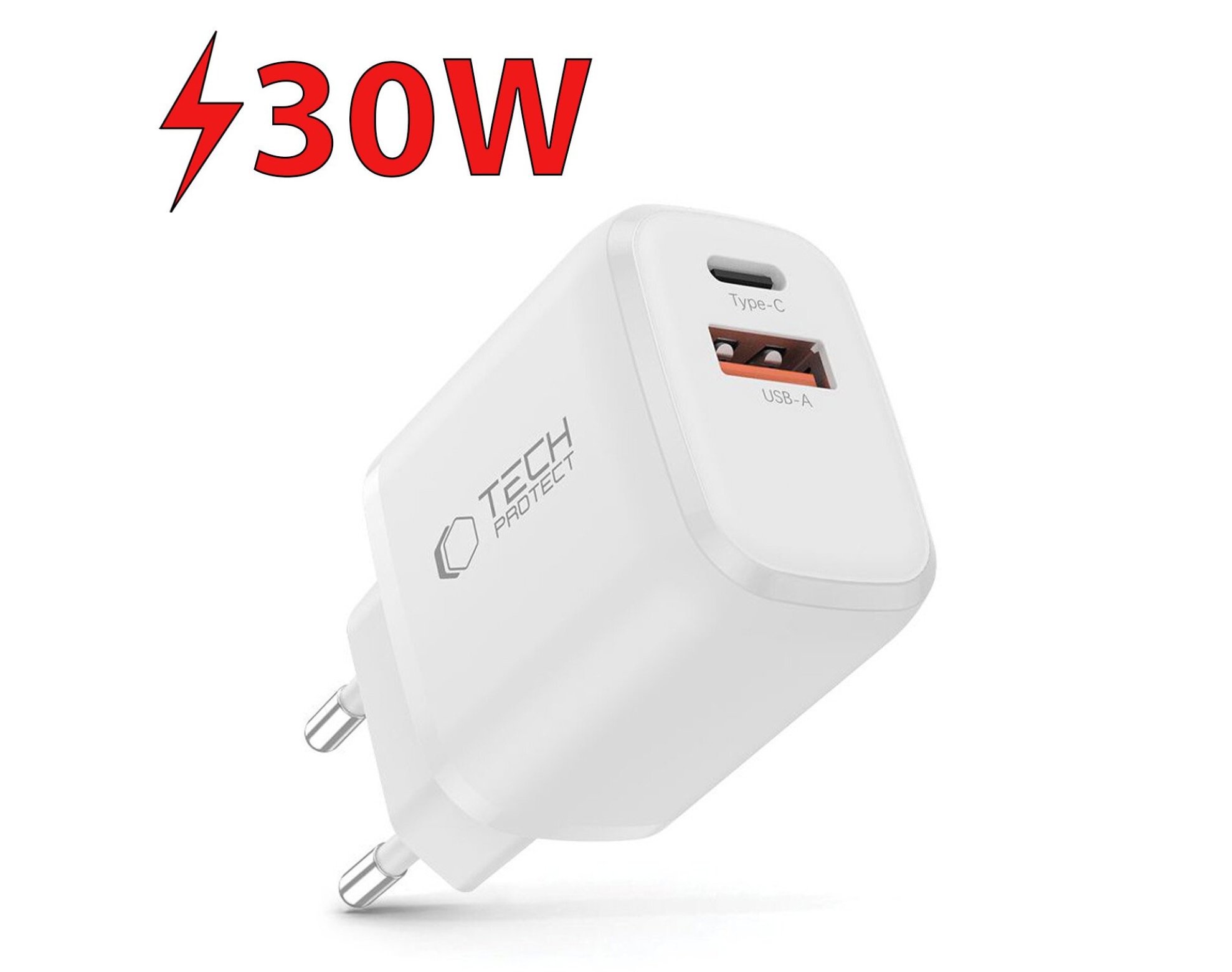 Ładowarka sieciowa TECH-PROTECT NCA30 PD 30W/QC3.0 Biały