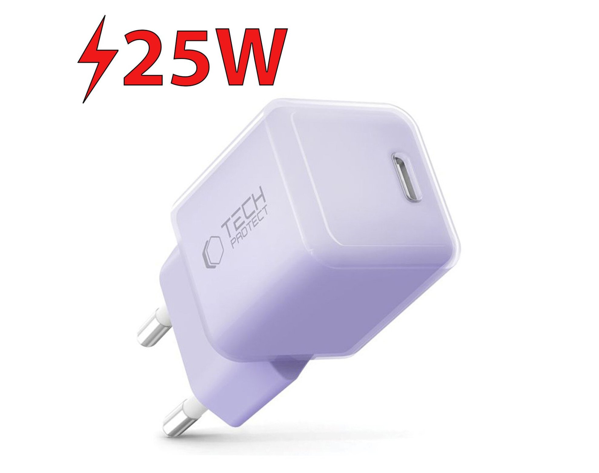 Ładowarka sieciowa TECH-PROTECT NCM25 PD 25W Fioletowy