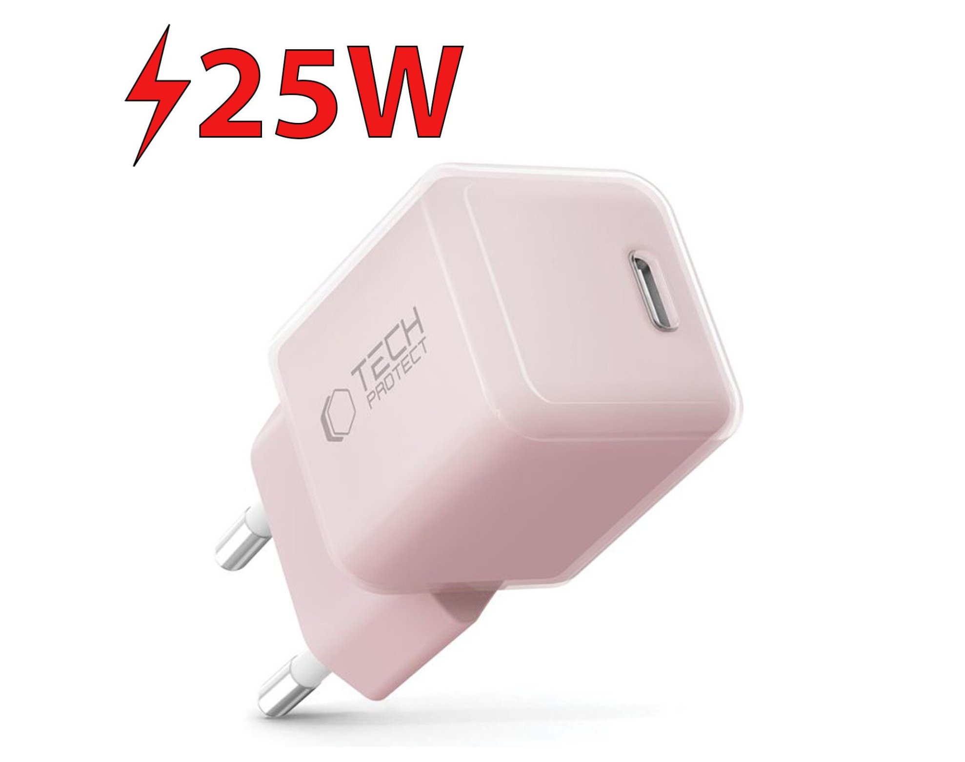 Ładowarka sieciowa TECH-PROTECT NCM25 PD 25W Jasnoróżowy