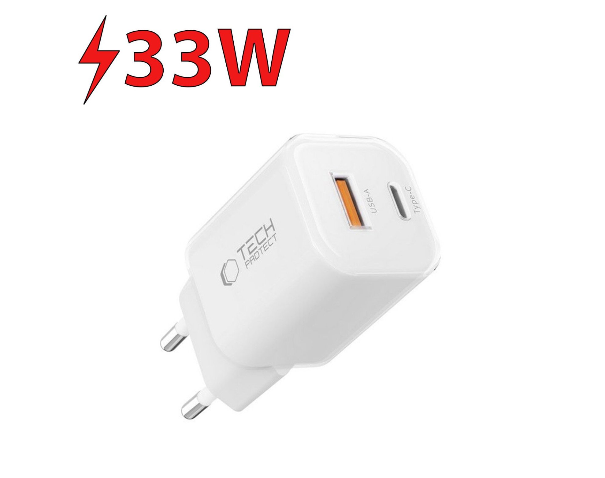 Ładowarka sieciowa TECH-PROTECT NCM33 PD33W/QC3.0 Biały