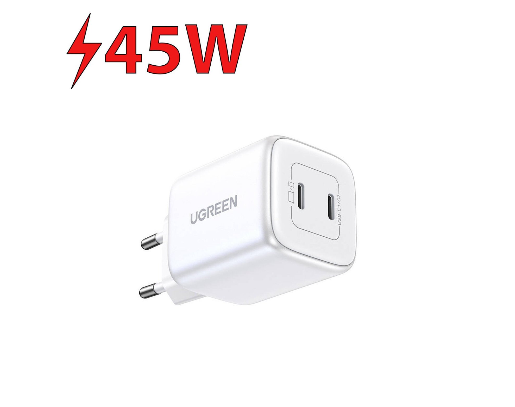 Ładowarka sieciowa UGREEN 15327 45W Biały