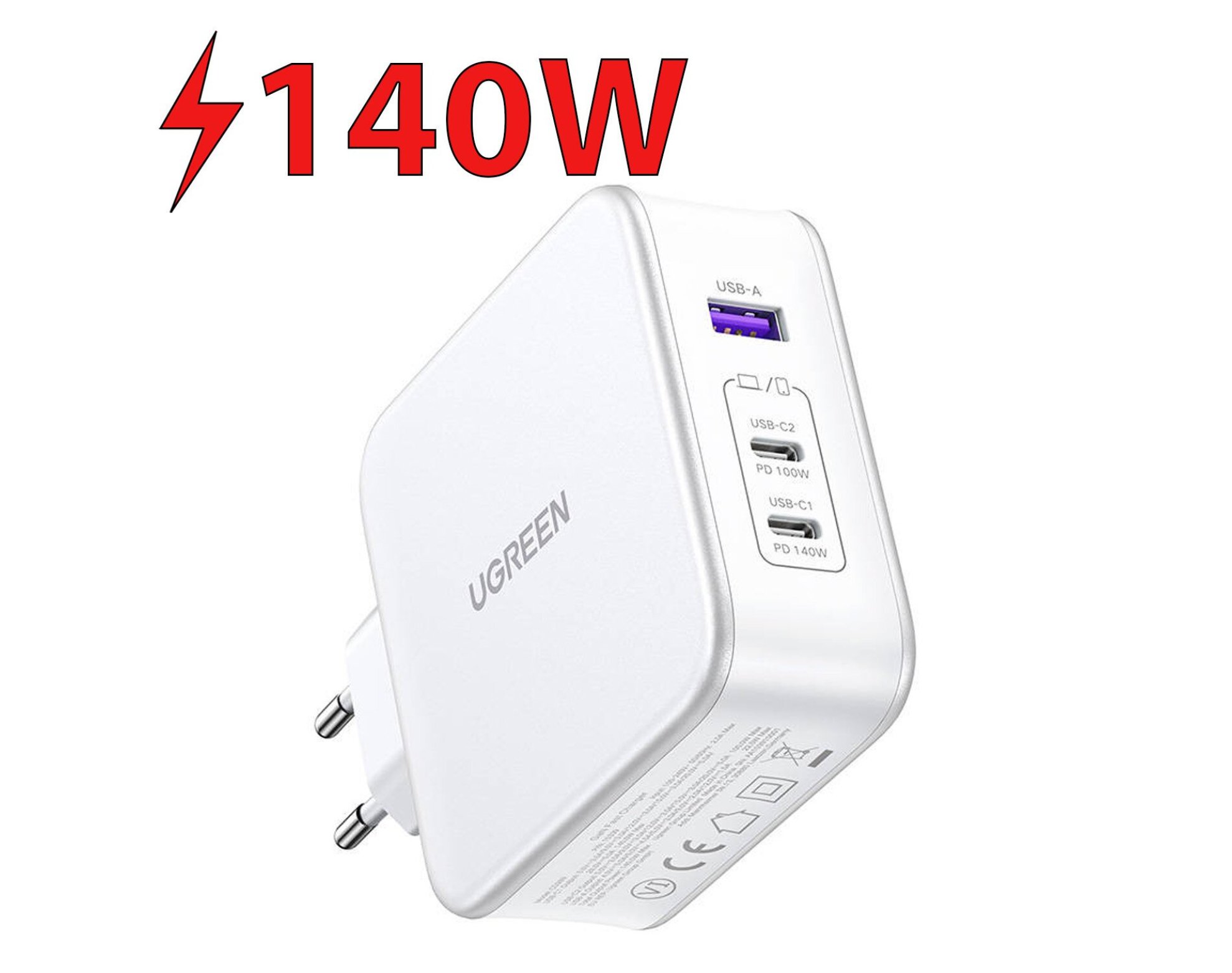 Ładowarka sieciowa UGREEN CD289 140W Biały