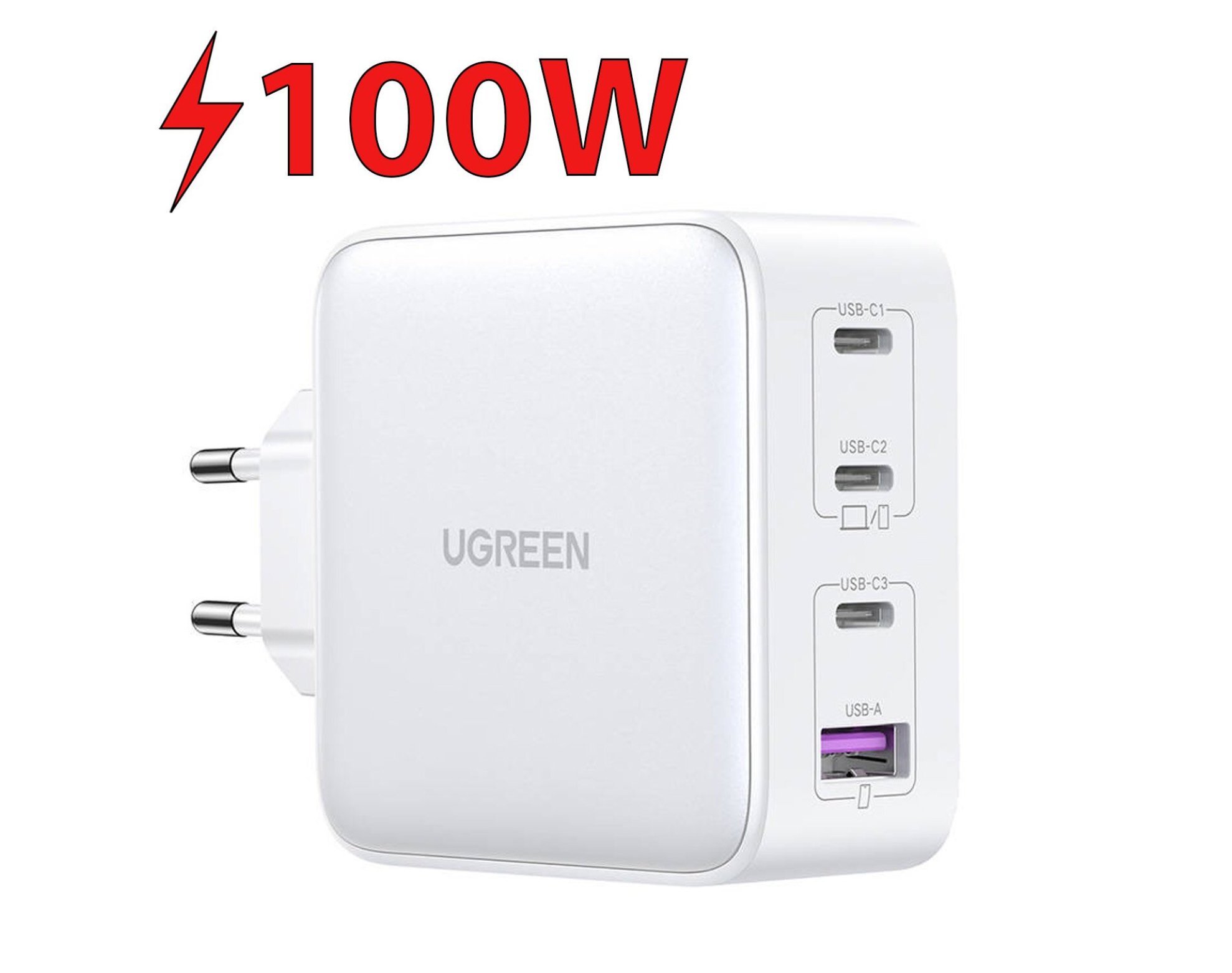 Ładowarka sieciowa UGREEN Nexode 15337 100W Biały