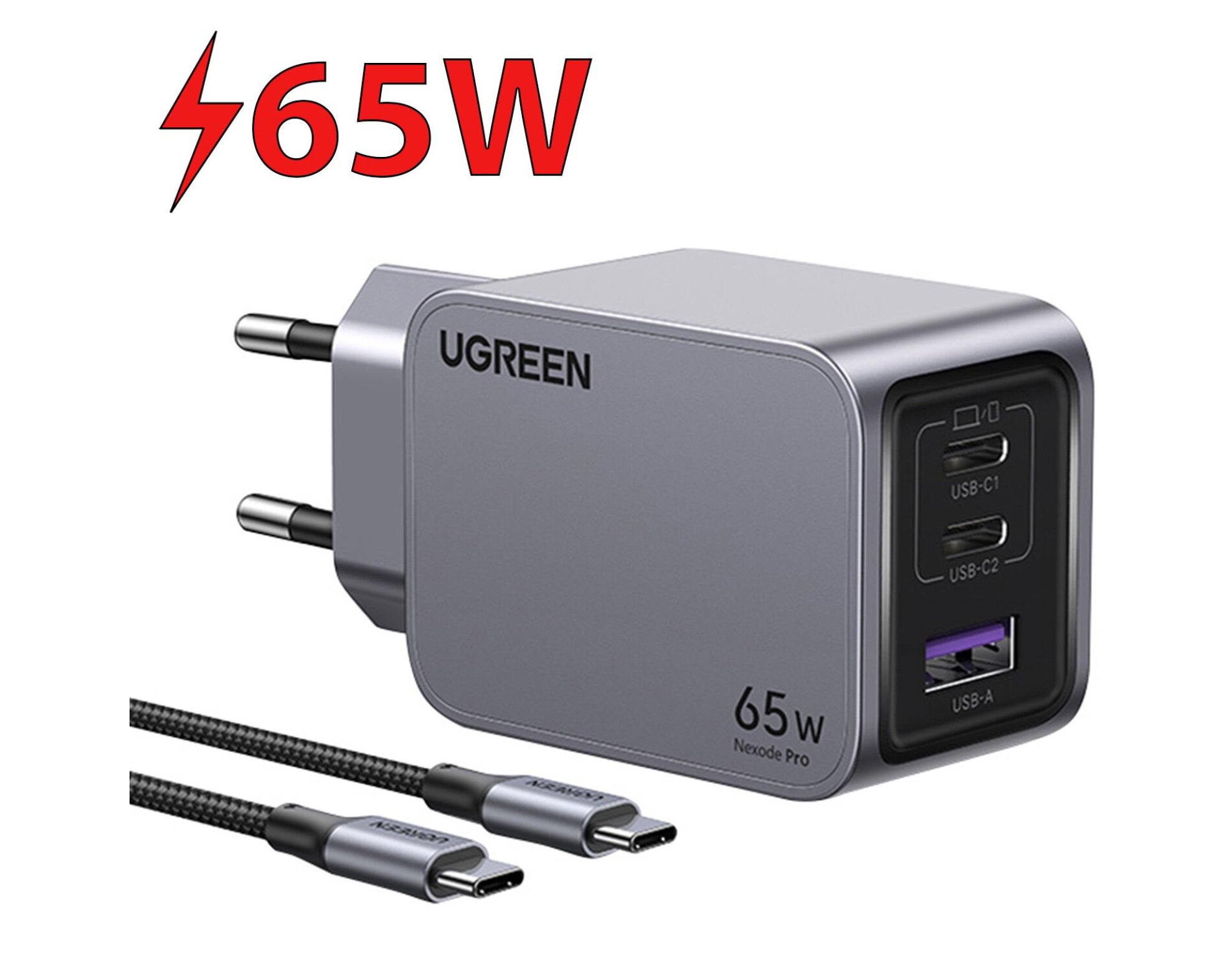 Ładowarka sieciowa UGREEN Nexode Pro 65W Czarny