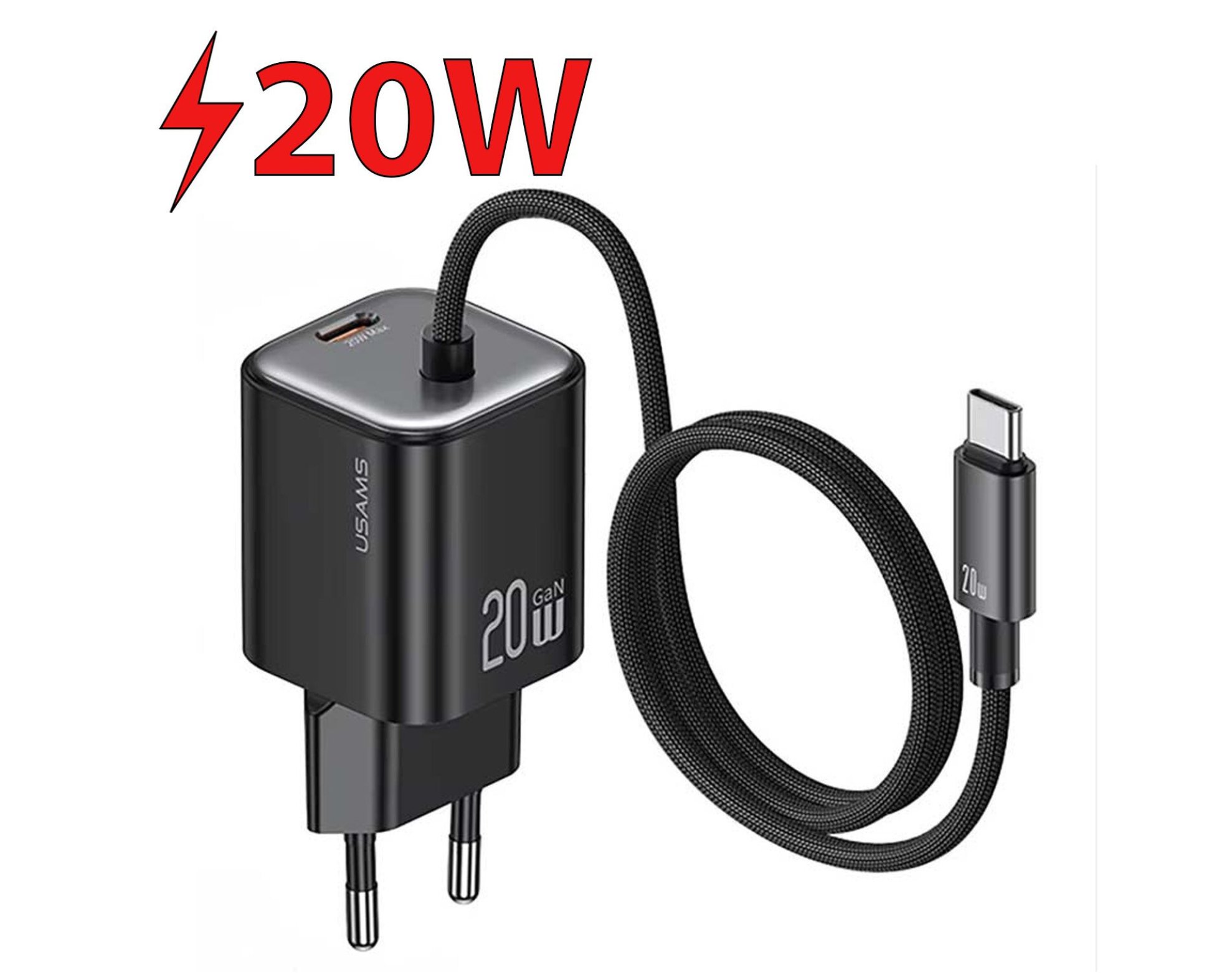 Ładowarka sieciowa USAMS CC261 GaN 20W Czarny