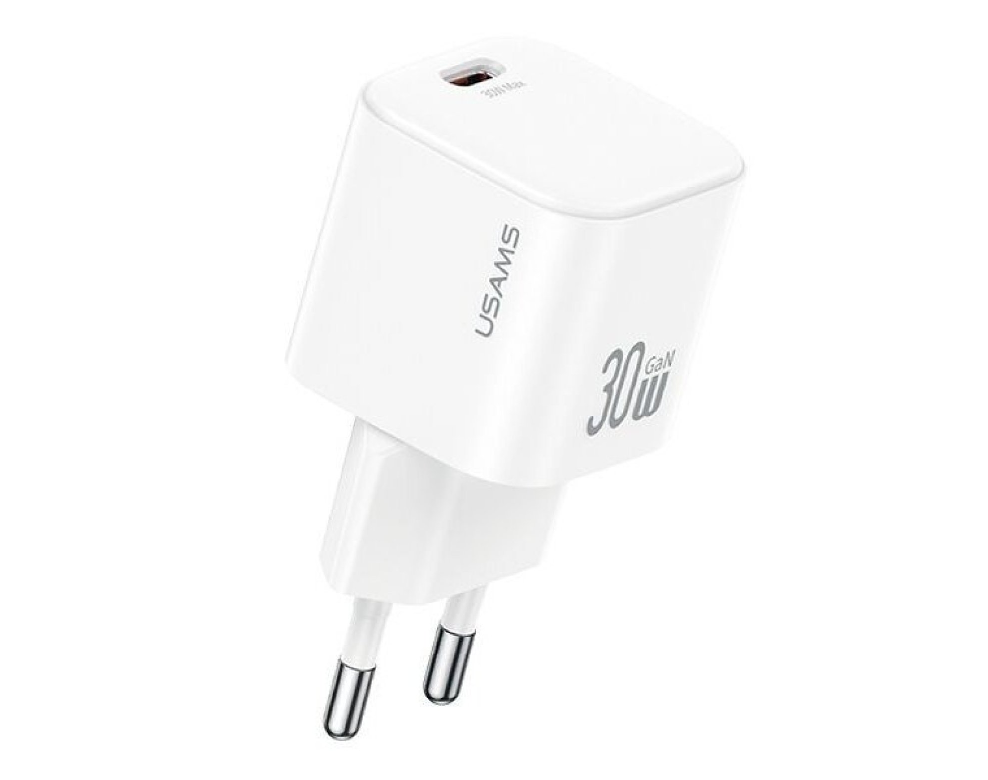 Ładowarka sieciowa USAMS JO Series CC262 30W USB-C + kabel USB-C - Lightning Biały
