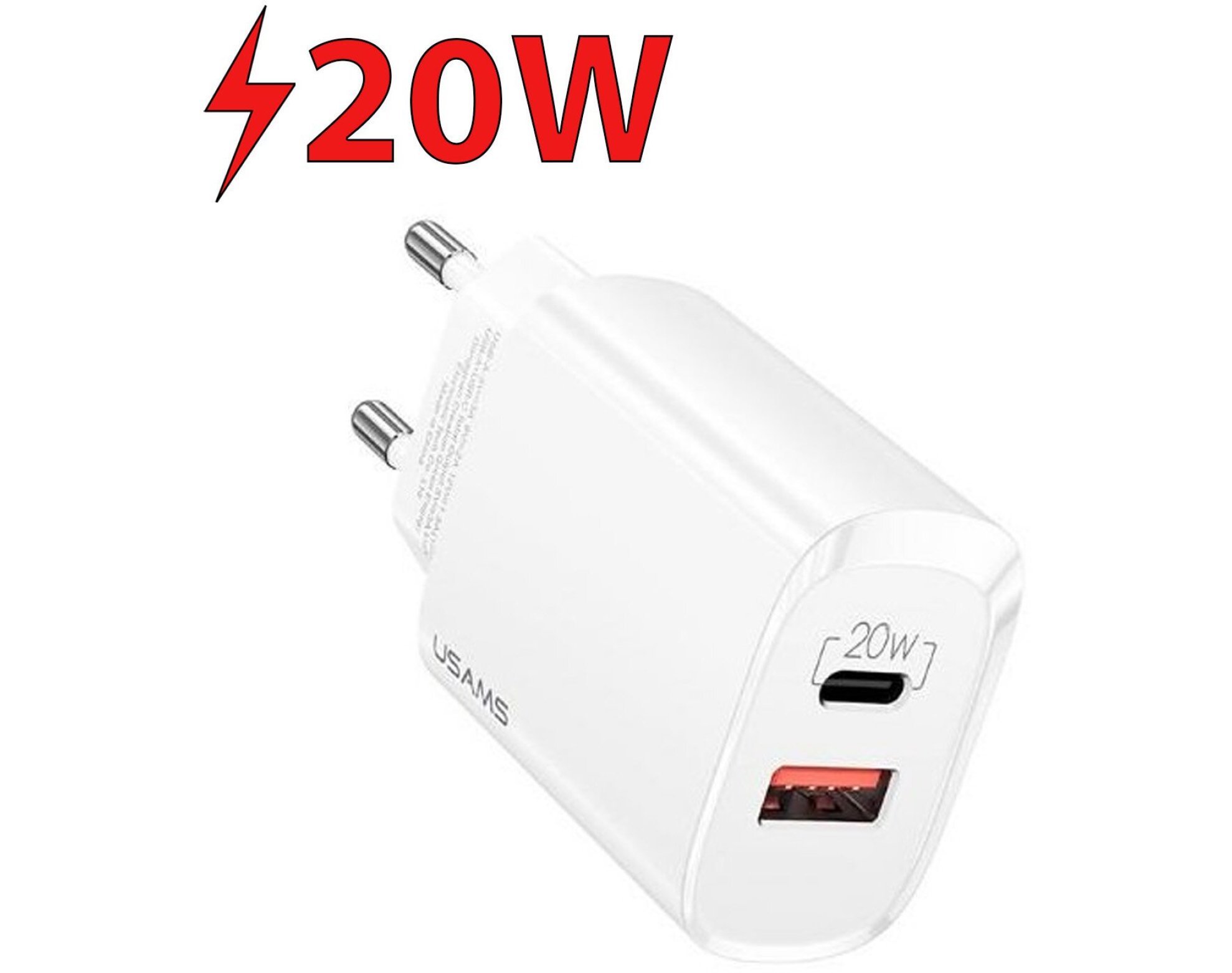 Ładowarka sieciowa USAMS T35 CC121TC01 20W Biały