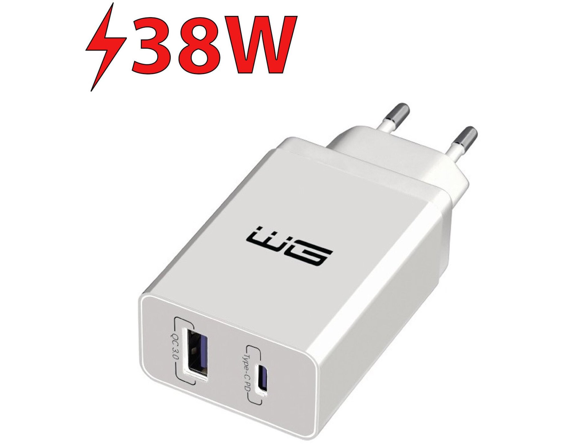 Ładowarka sieciowa WINNER GROUP 8810 38W (20W + 18W) Biały