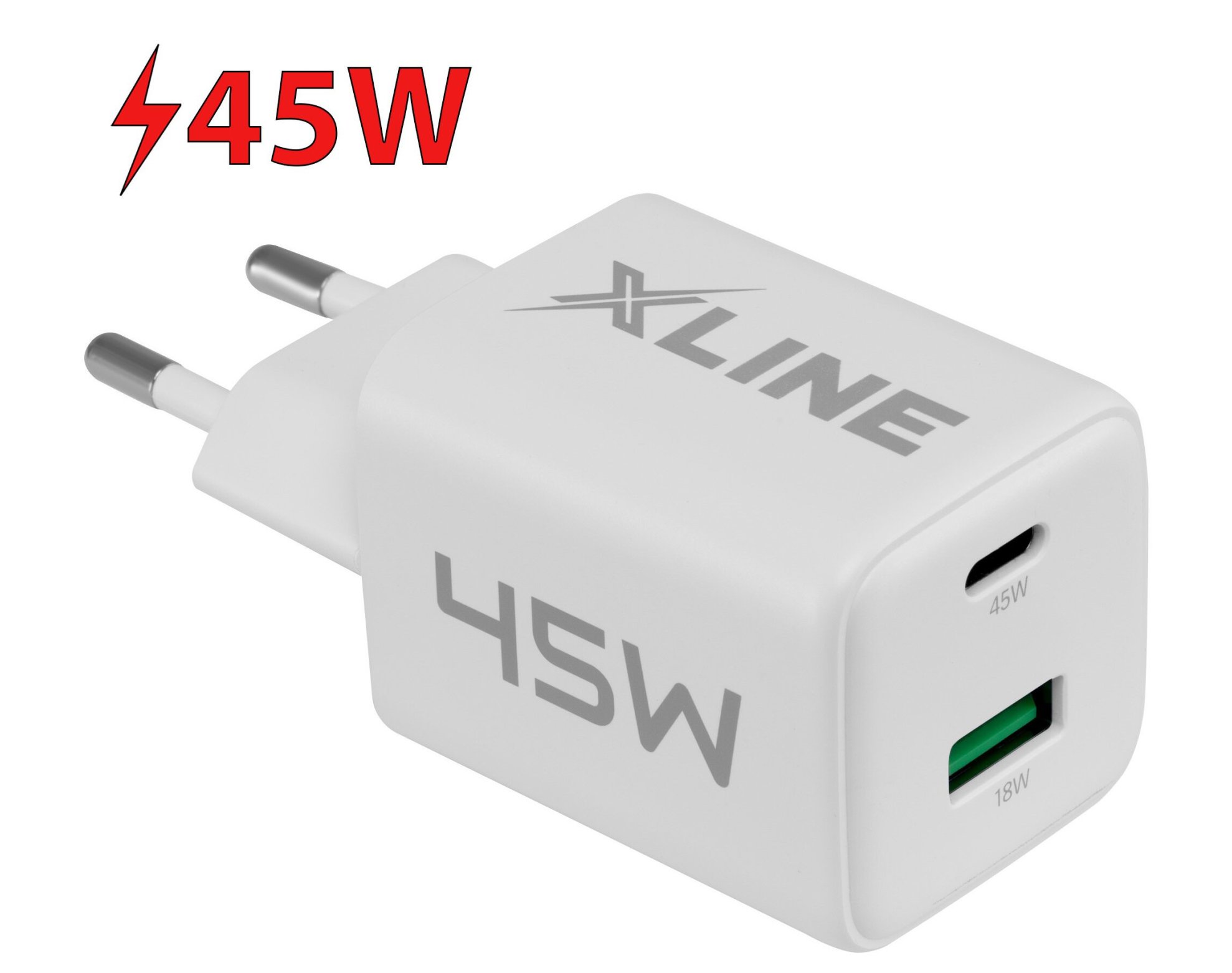 Ładowarka sieciowa XLINE WCG452W 45W GAN Biały