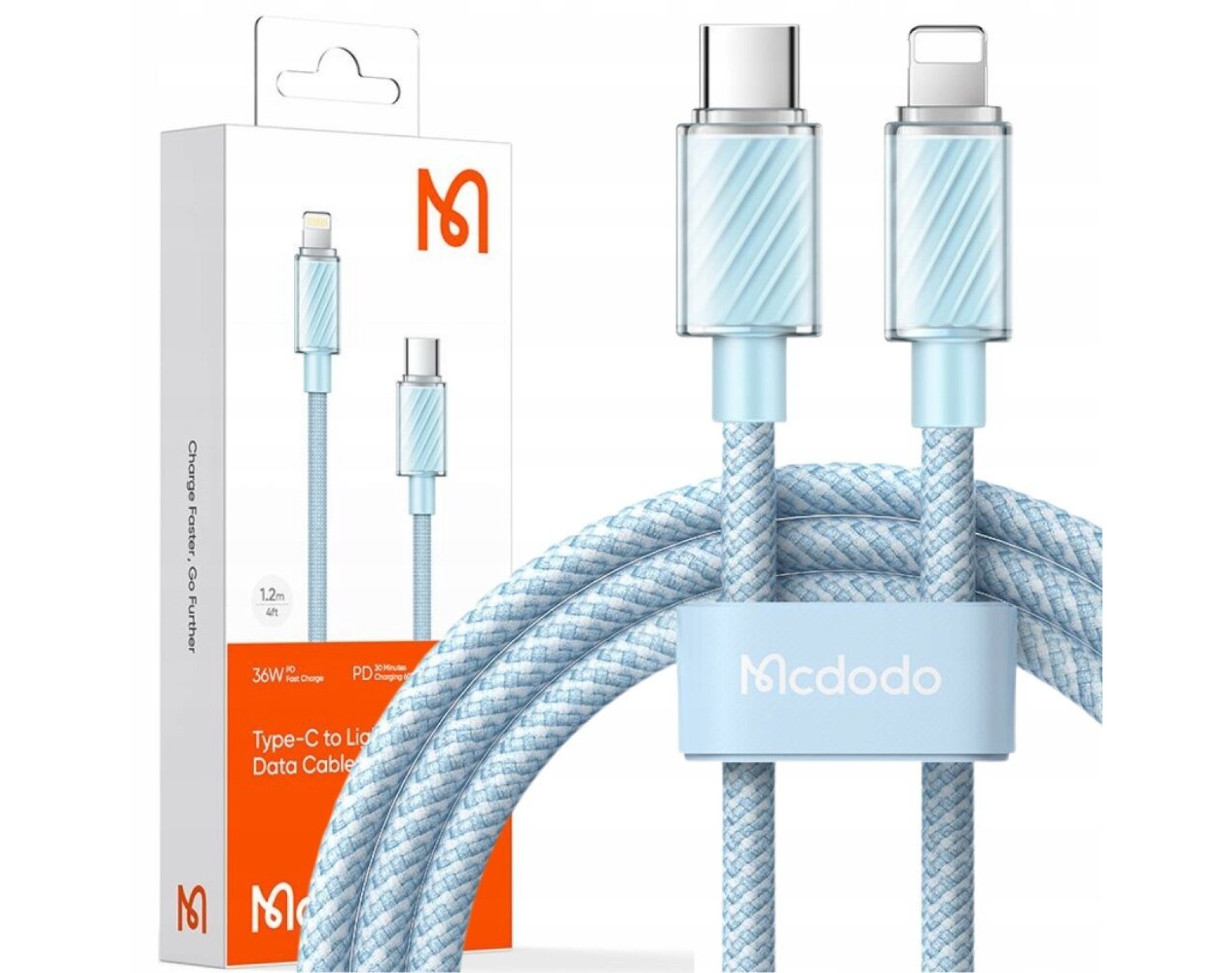 Mcdodo Ładowarka Kabel USB-C Lightning Do iPhone 12 13 14 Pro 1M Niebieski