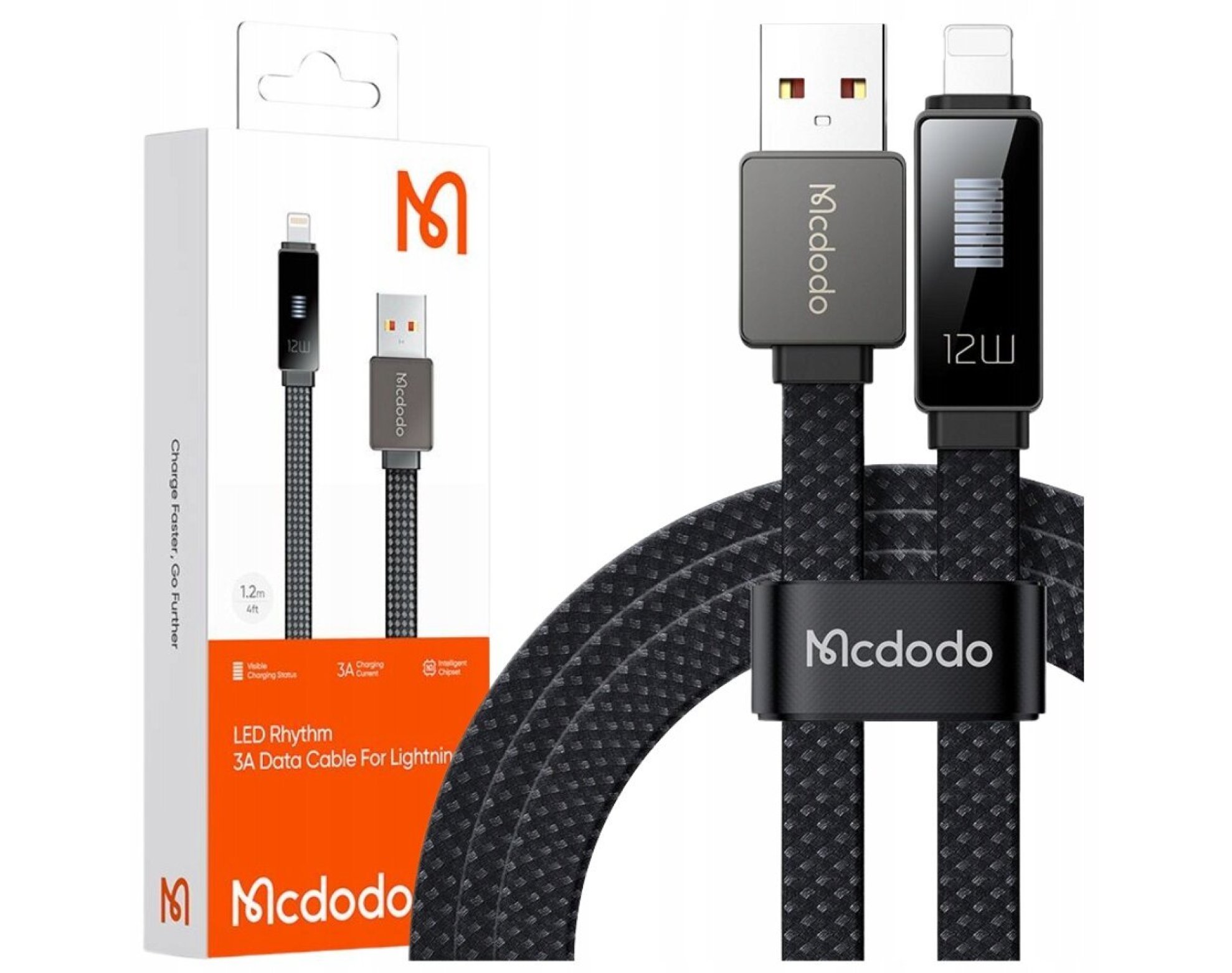 Mcdodo Ładowarka Kabel USB Lightning Szybkiego Ładowania Do iPhone 1M LED