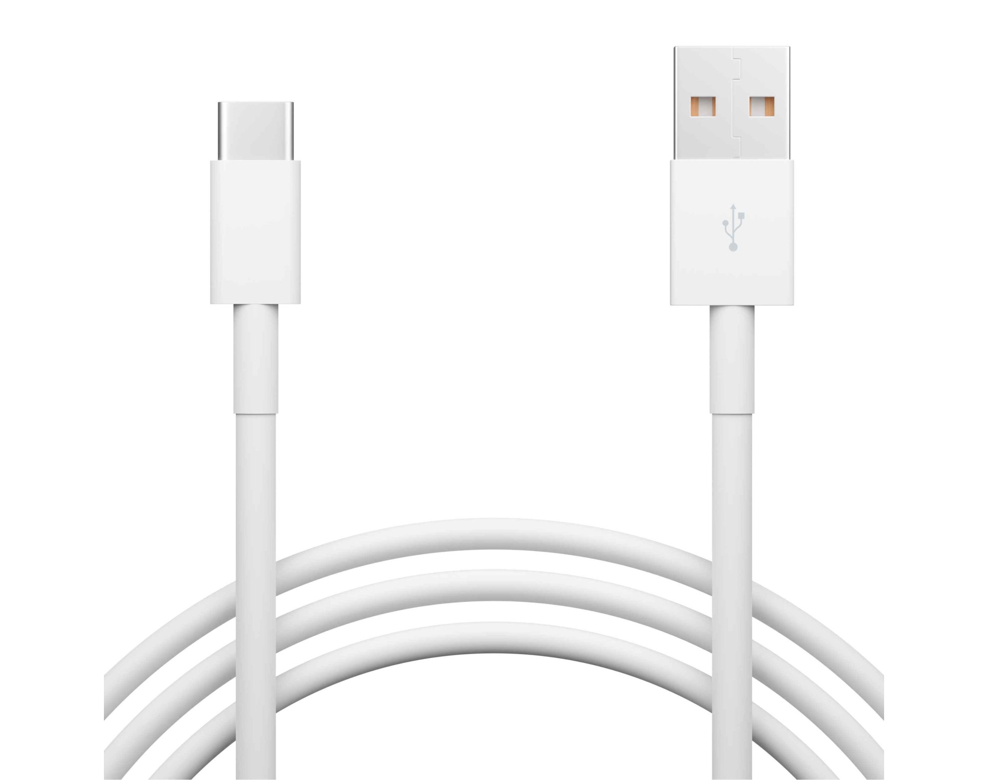Mocny kabel przewód USB-A 2.0 – USB-C 1,5m biały do ładowania