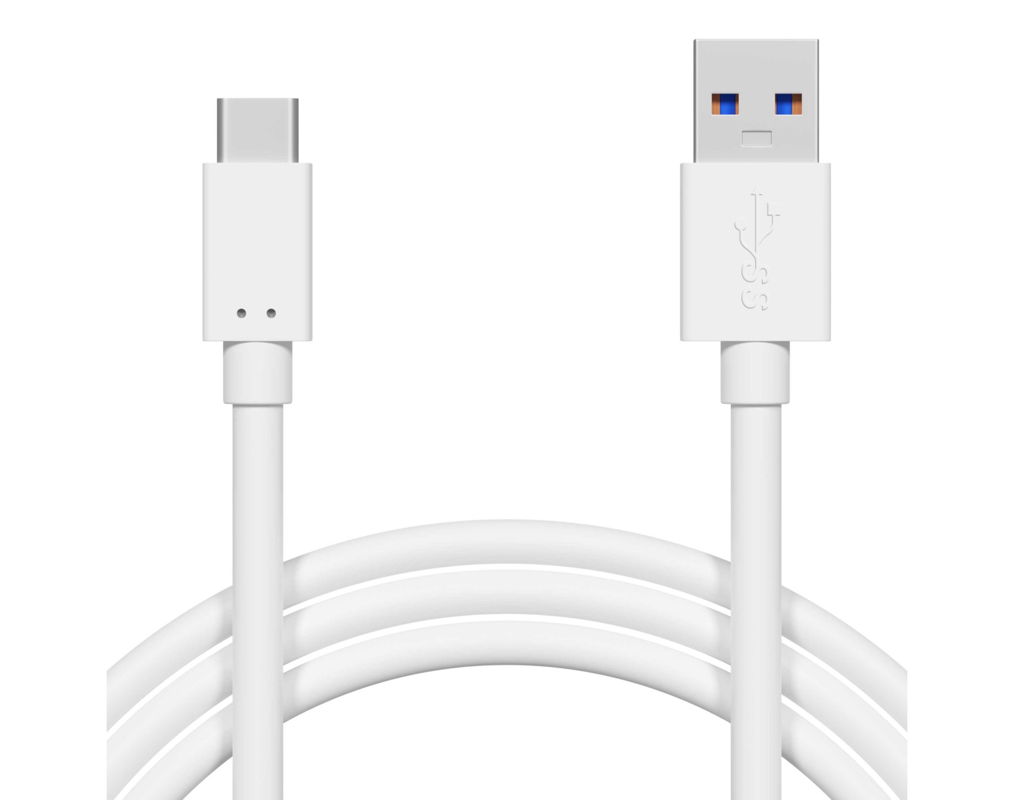 Mocny kabel przewód USB-A 3.0 USB-C 1m biały Quick Charge szybkie ładowanie