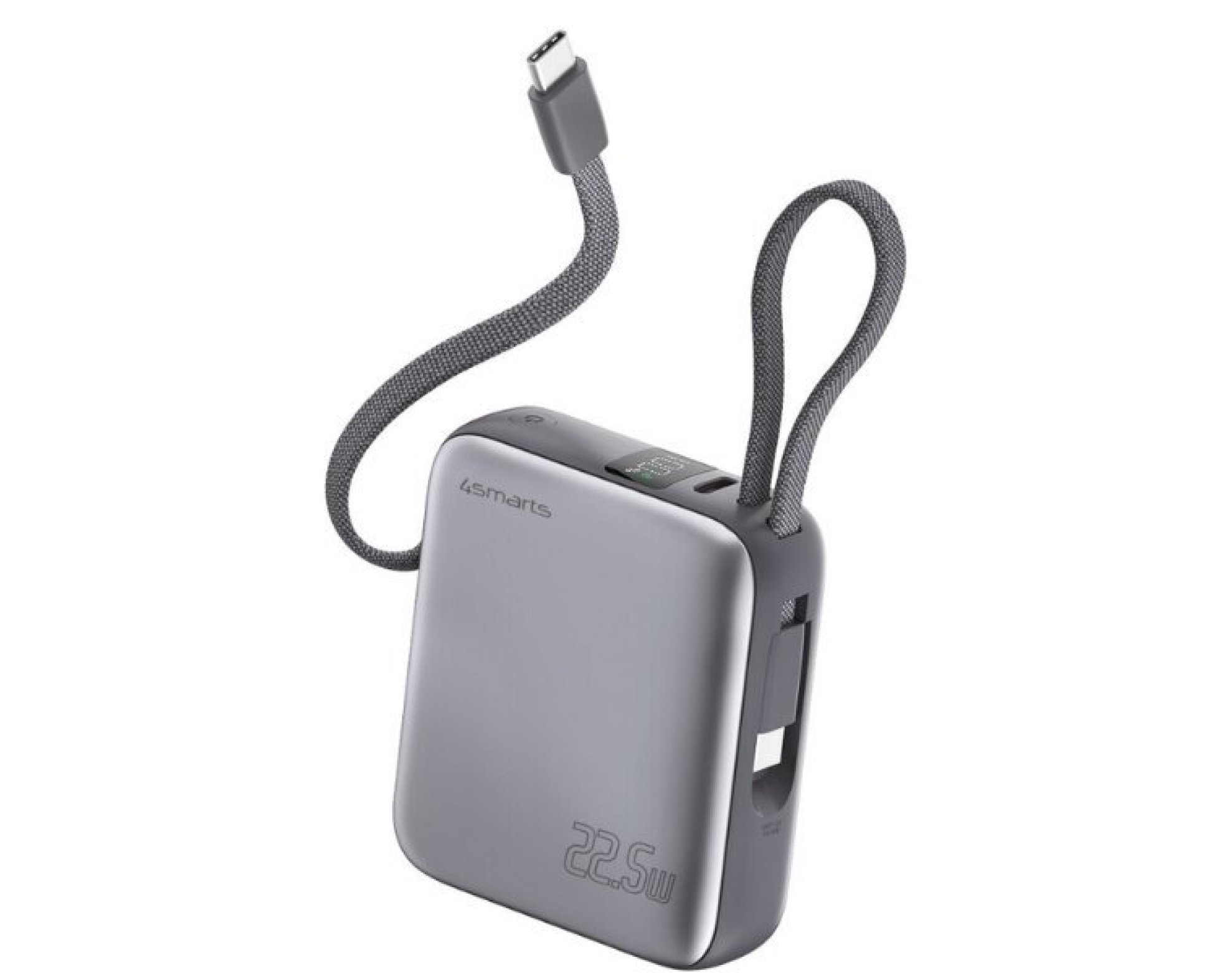 Powerbank 4SMARTS Pocket Dual Cord 10000 mAh 22.5W Szary