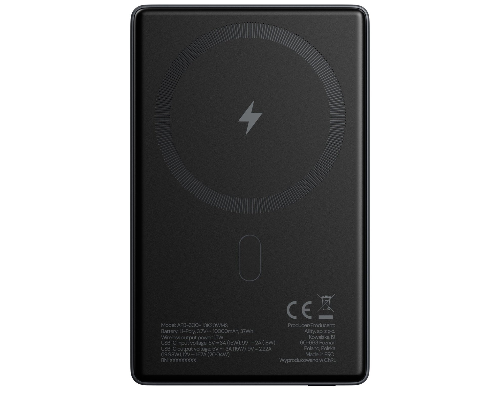 Powerbank ALLITY APB-300 10000 mAh 20W Szary