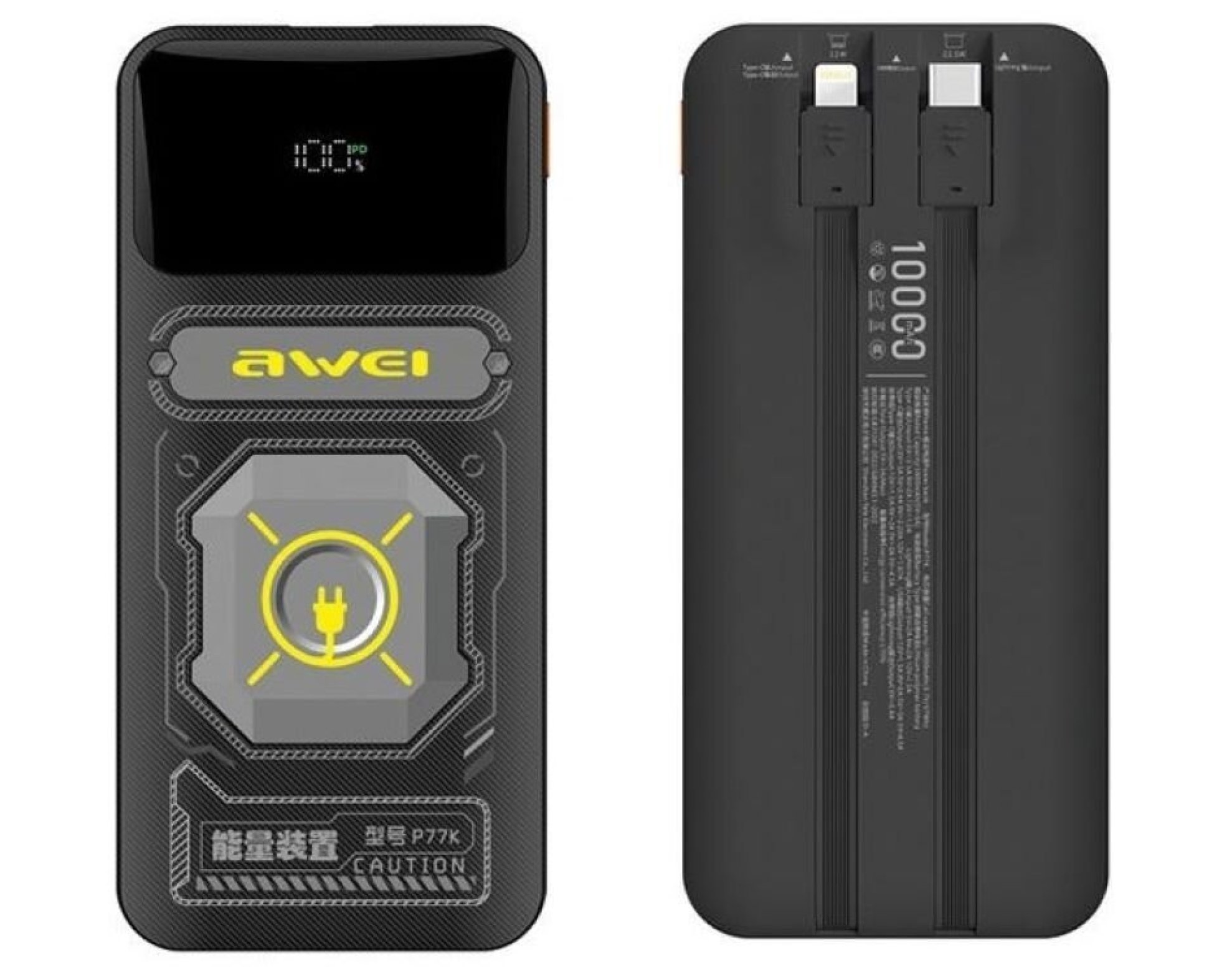 Powerbank AWEI P77K 10000mAh 22.5W Czarny