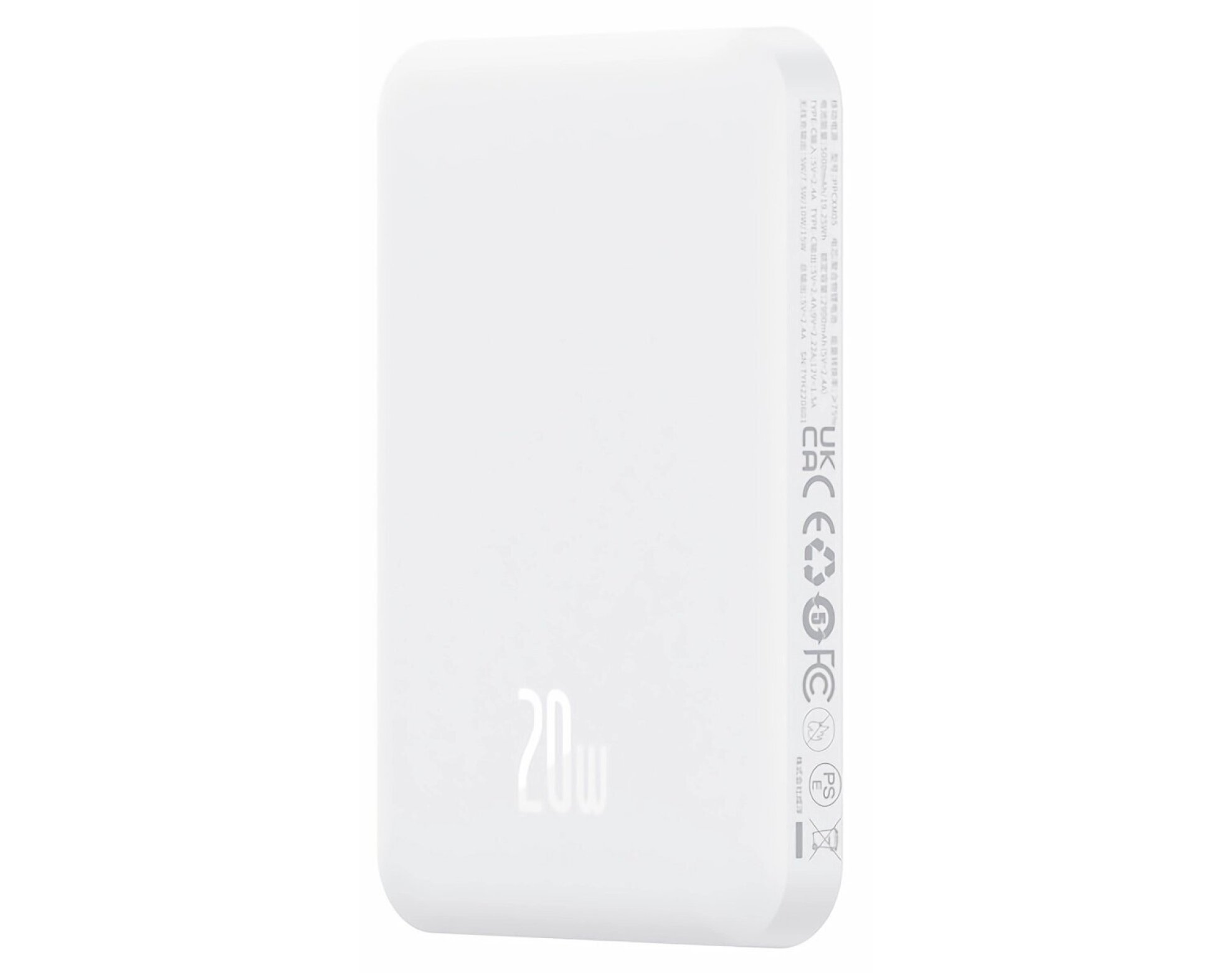 Powerbank BASEUS Magnetic Mini 5000 mAh 20W Biały