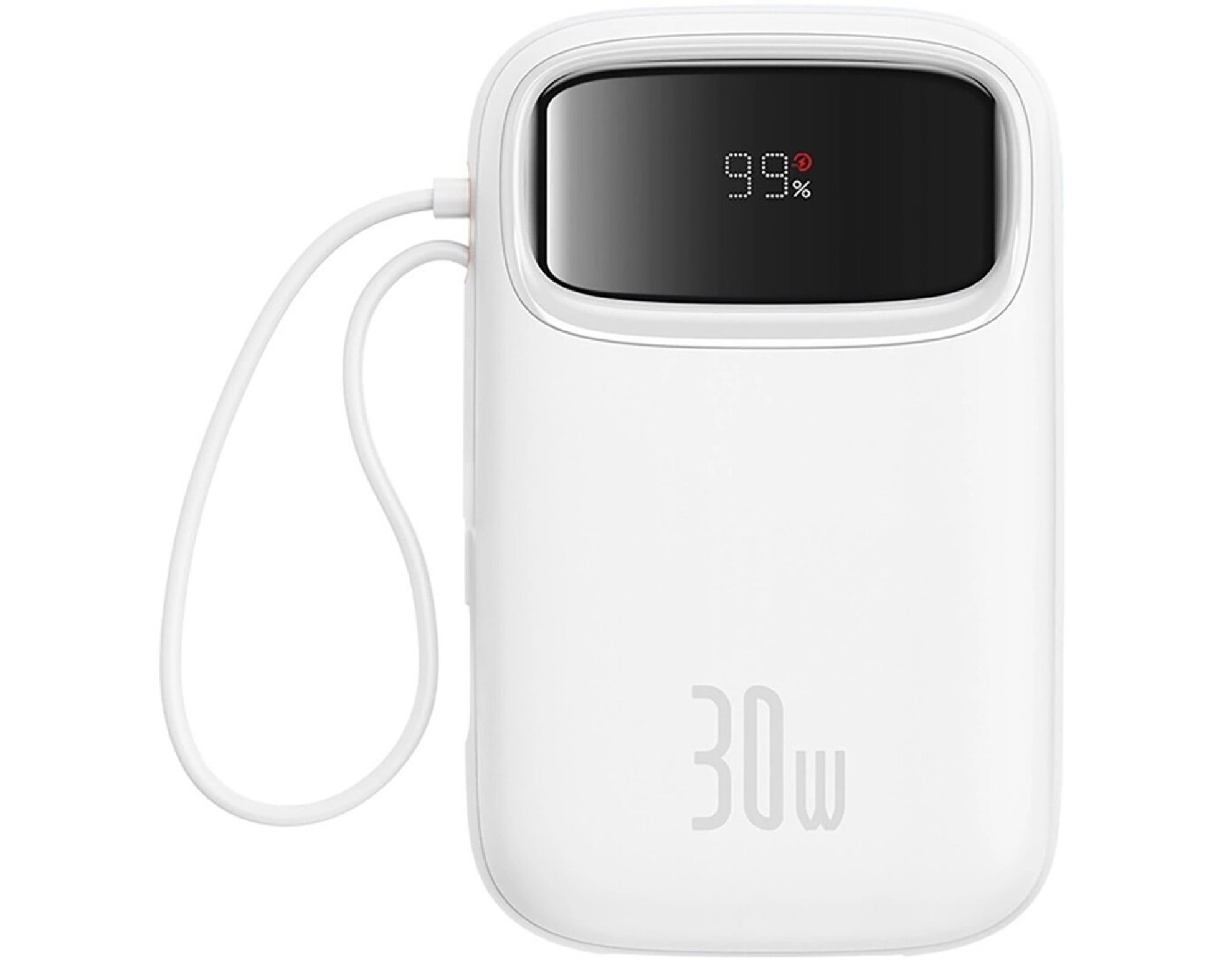 Powerbank BASEUS Qpow 2 10000mAh 30W Biały + Kable USB-C
