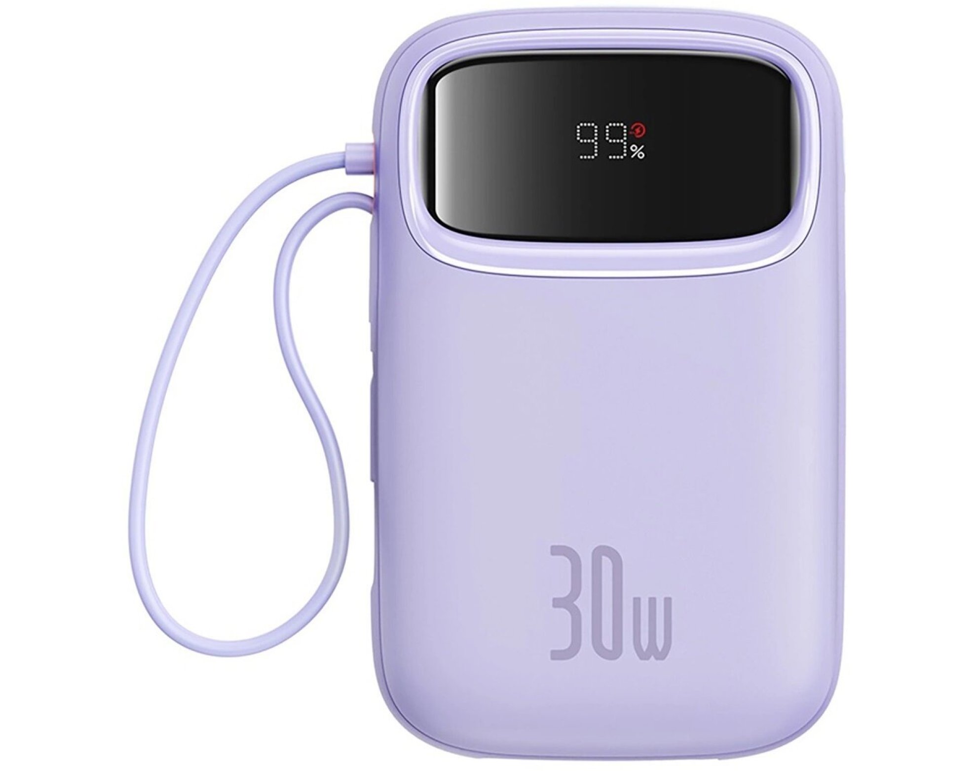 Powerbank BASEUS Qpow 2 10000mAh 30W Fioletowy + Kable USB-C