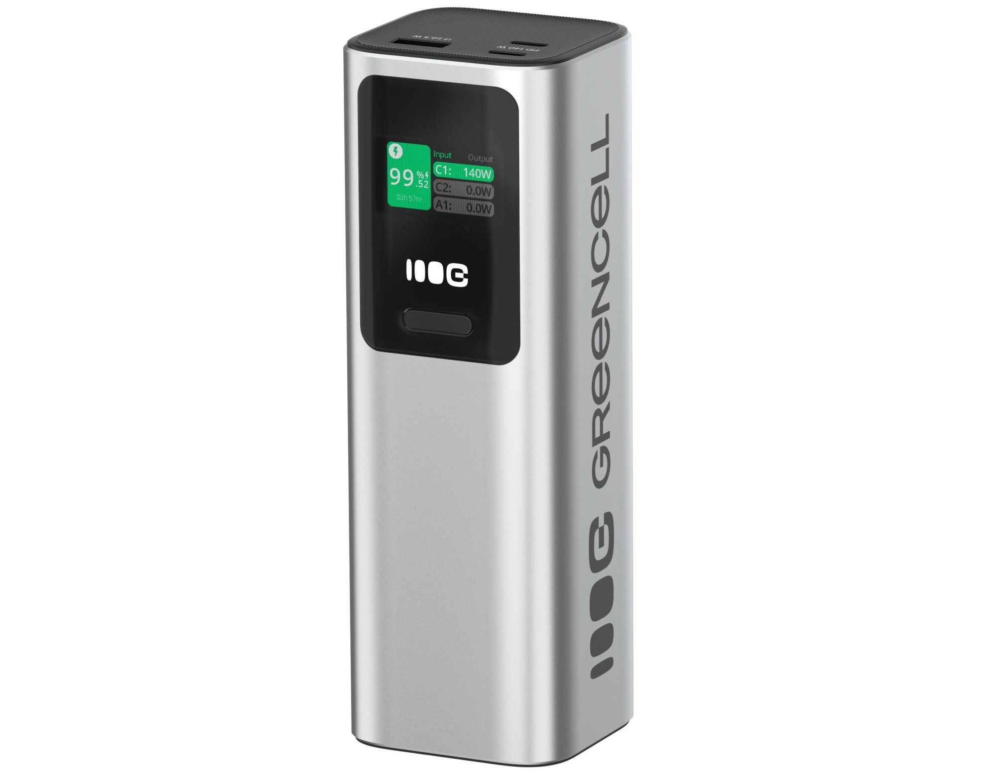 Powerbank GREENCELL PowerPlay Ultra 25200 mAh 140W Srebrny