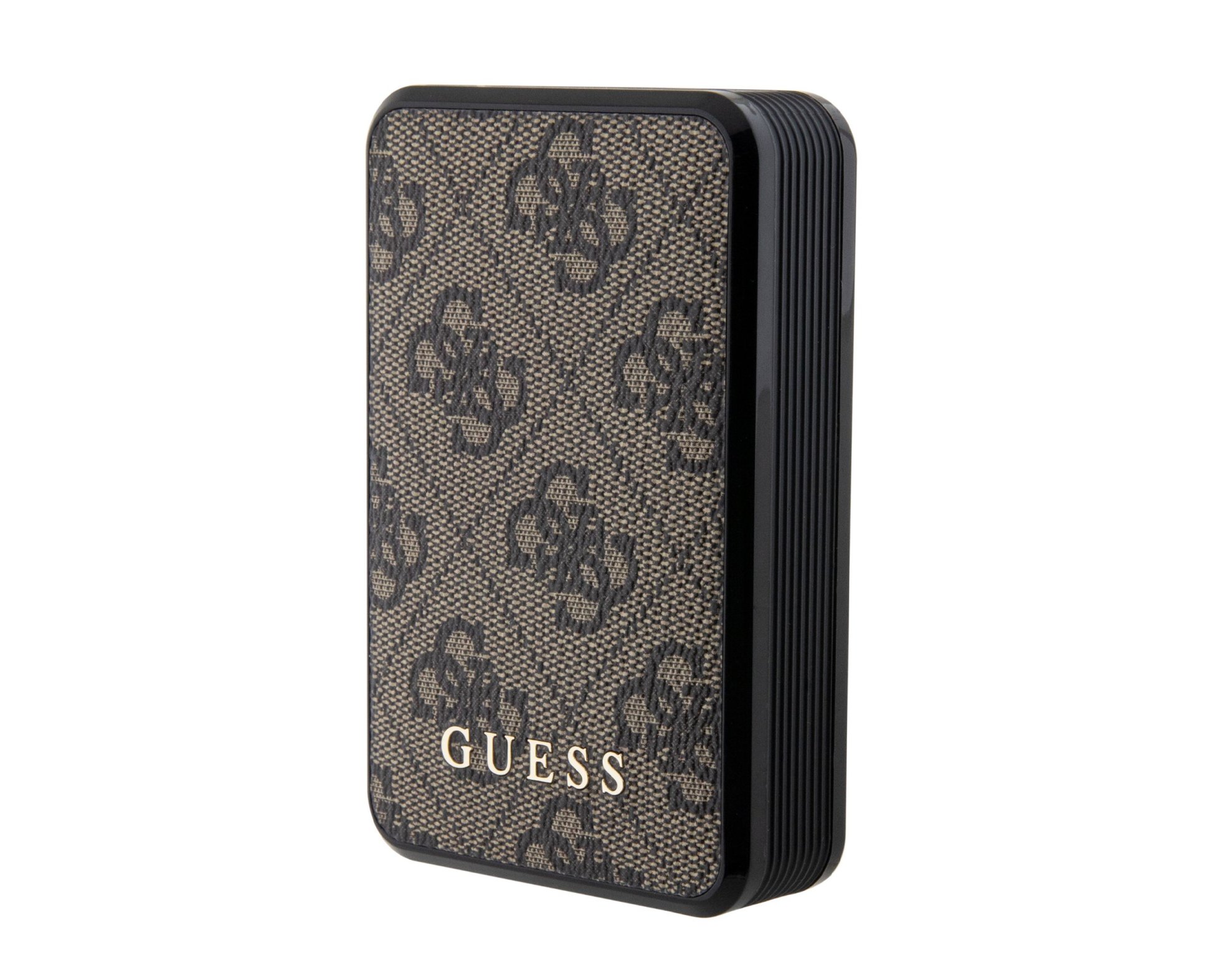 Powerbank GUESS 18W 10000mAh 18W 4G Leather Metal Logo Brązowy + Kabel
