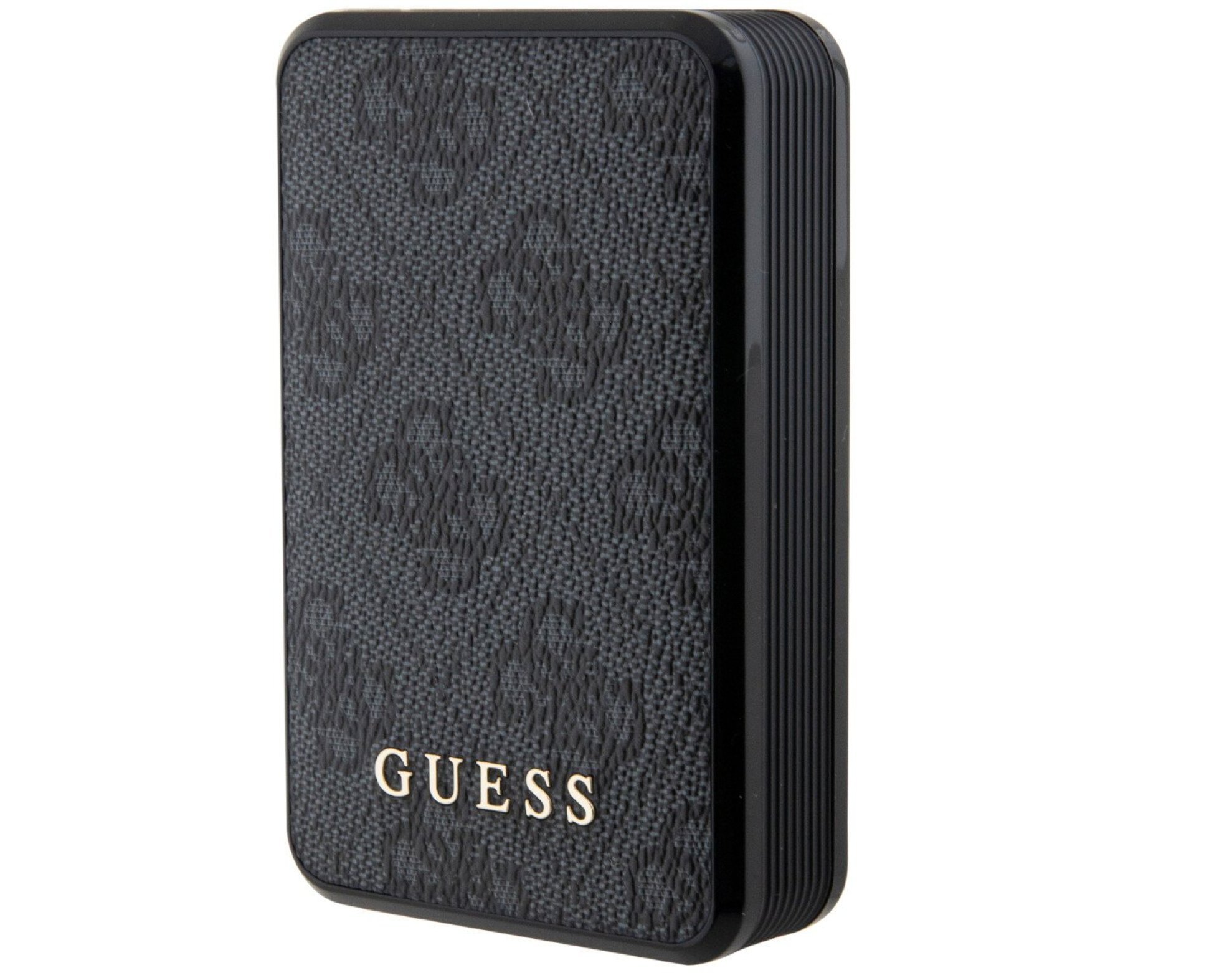 Powerbank GUESS 4G Leather Metal Logo 10000 mAh 18W Czarny