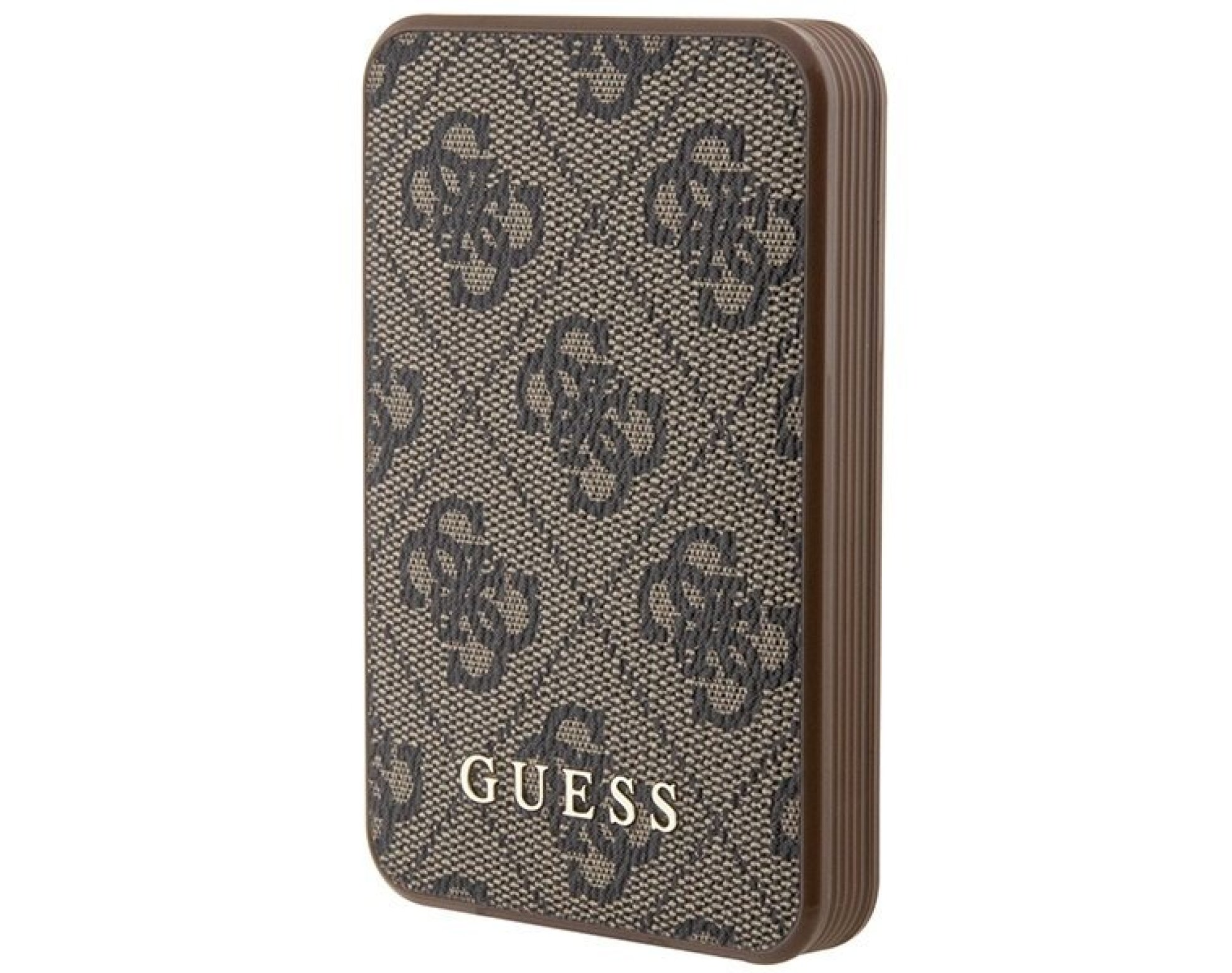 Powerbank GUESS 4G Leather Metal Logo 5000 mAh 15W Brązowy