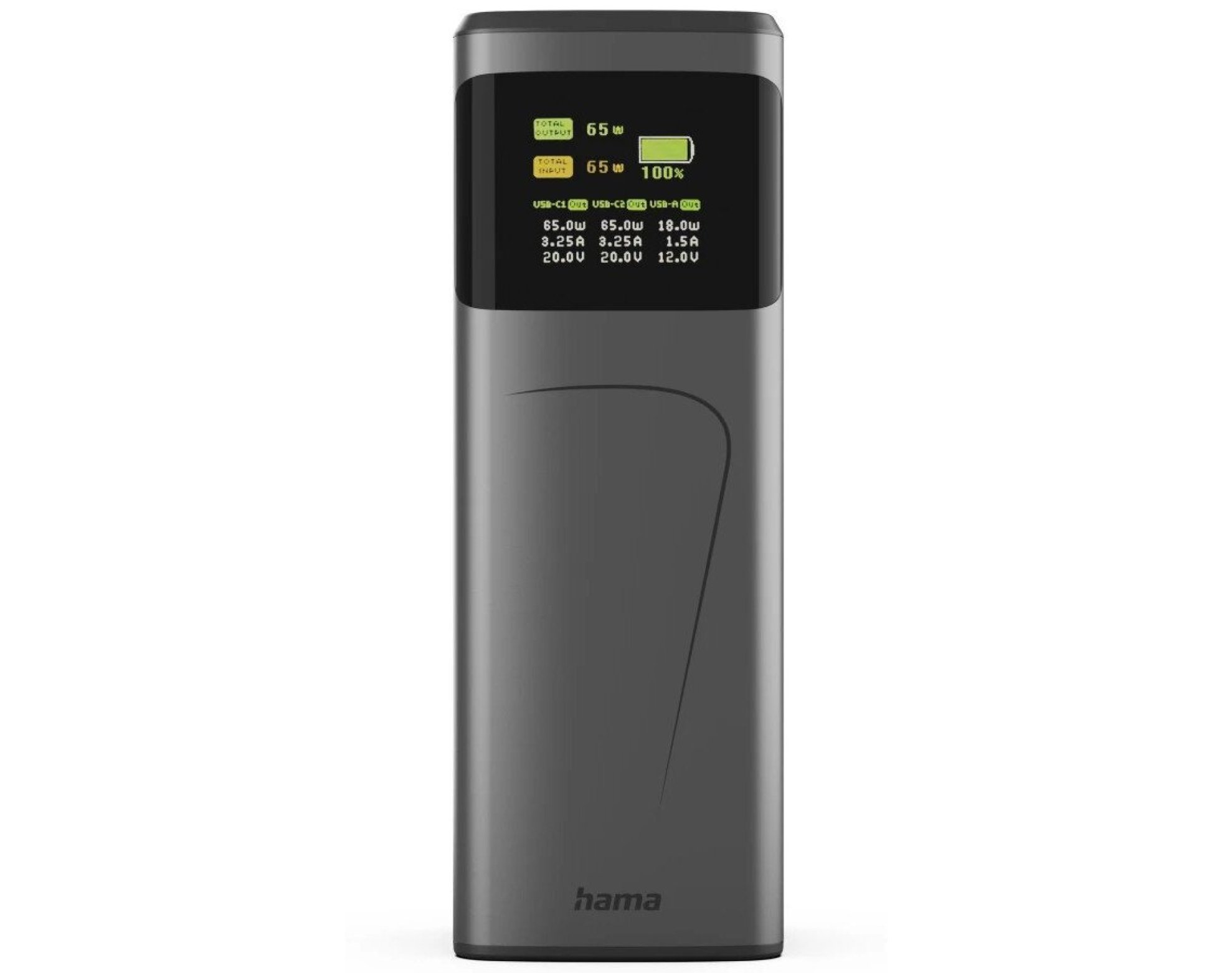 Powerbank HAMA Power Pack 20000 mAh High Power 65W Szary