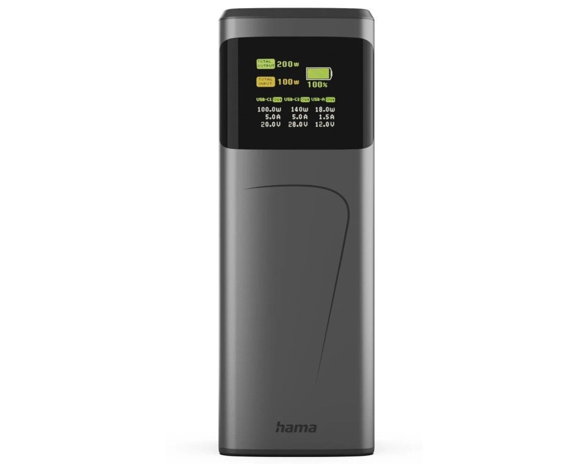 Powerbank HAMA Power Pack 24000 mAh High Power 200W Szary