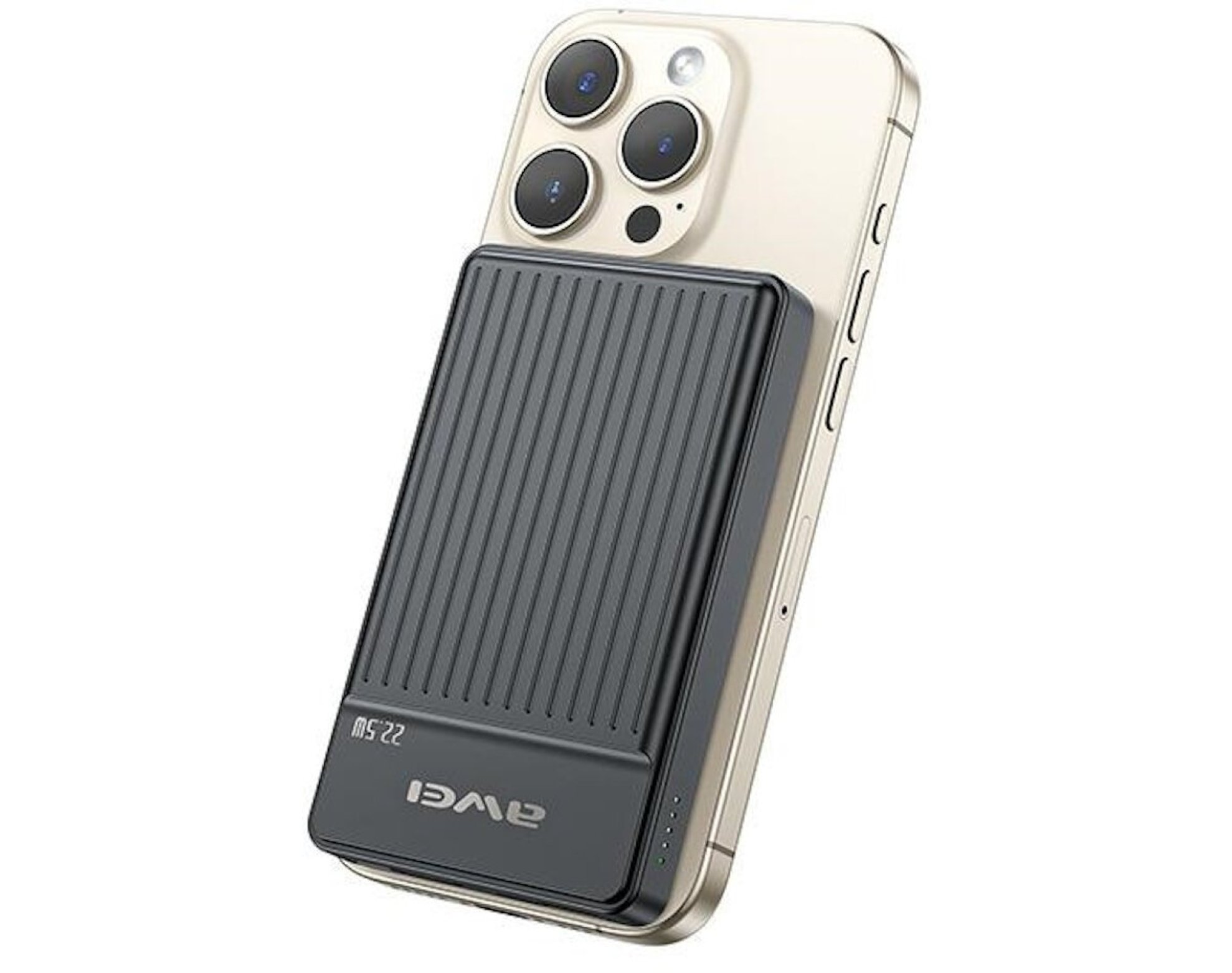 Powerbank indukcyjny AWEI MagSafe P33K 10000mAh 22.5W Czarny