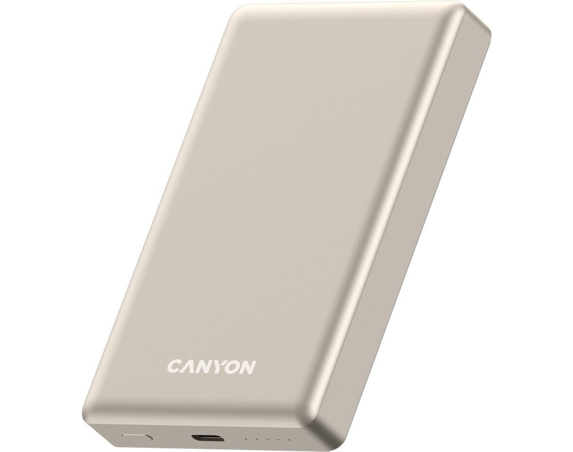 Powerbank indukcyjny CANYON OnPower 510 10000 mAh 20W Beżowy