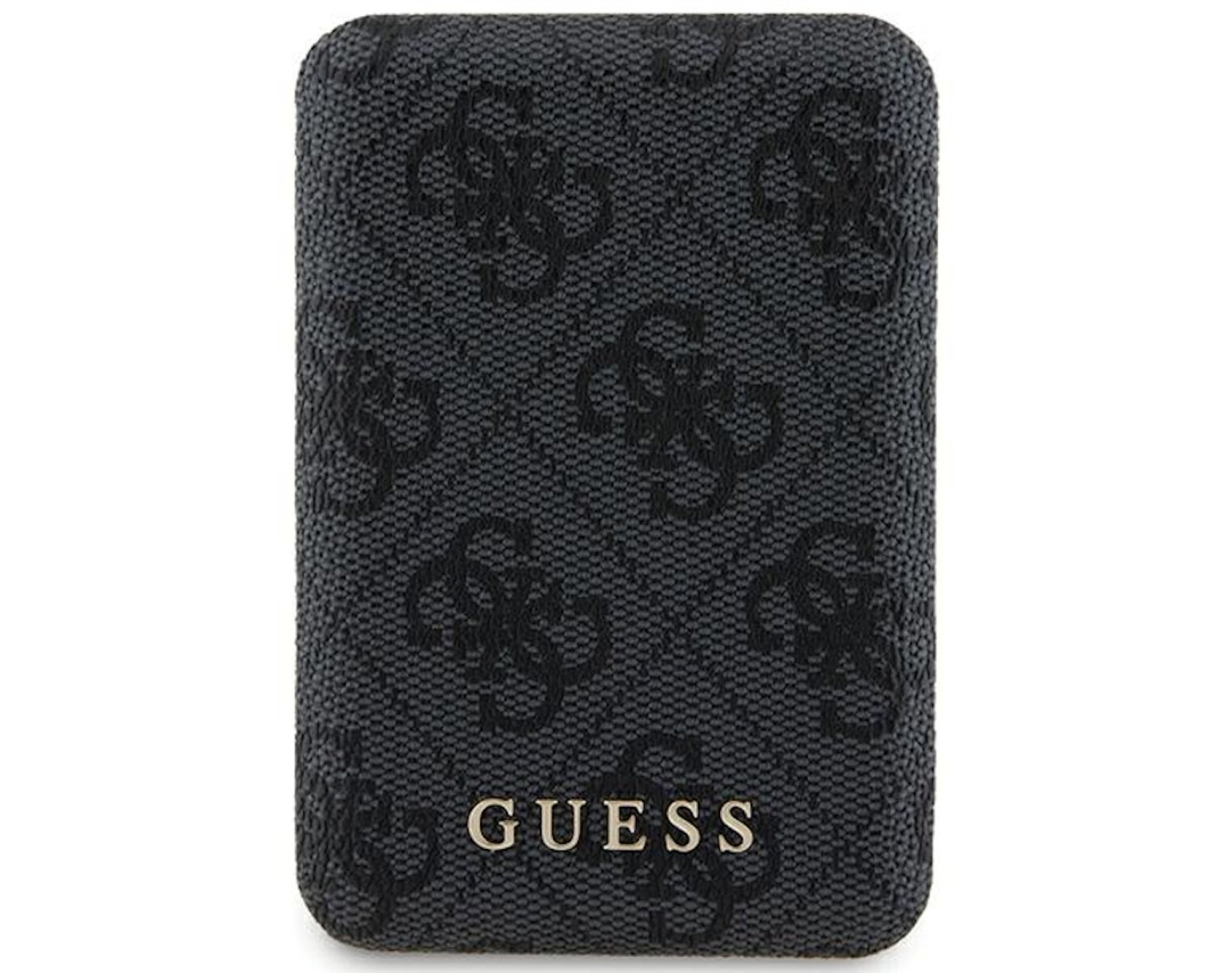 Powerbank indukcyjny GUESS 4G Leather Metal Logo 5000 mAh 15W Czarny