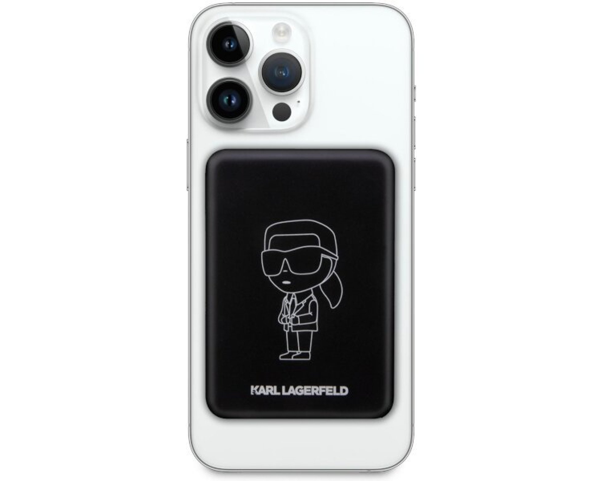 Powerbank indukcyjny KARL LAGERFELD Ikonik MagSafe 5W 3000mAh Czarny
