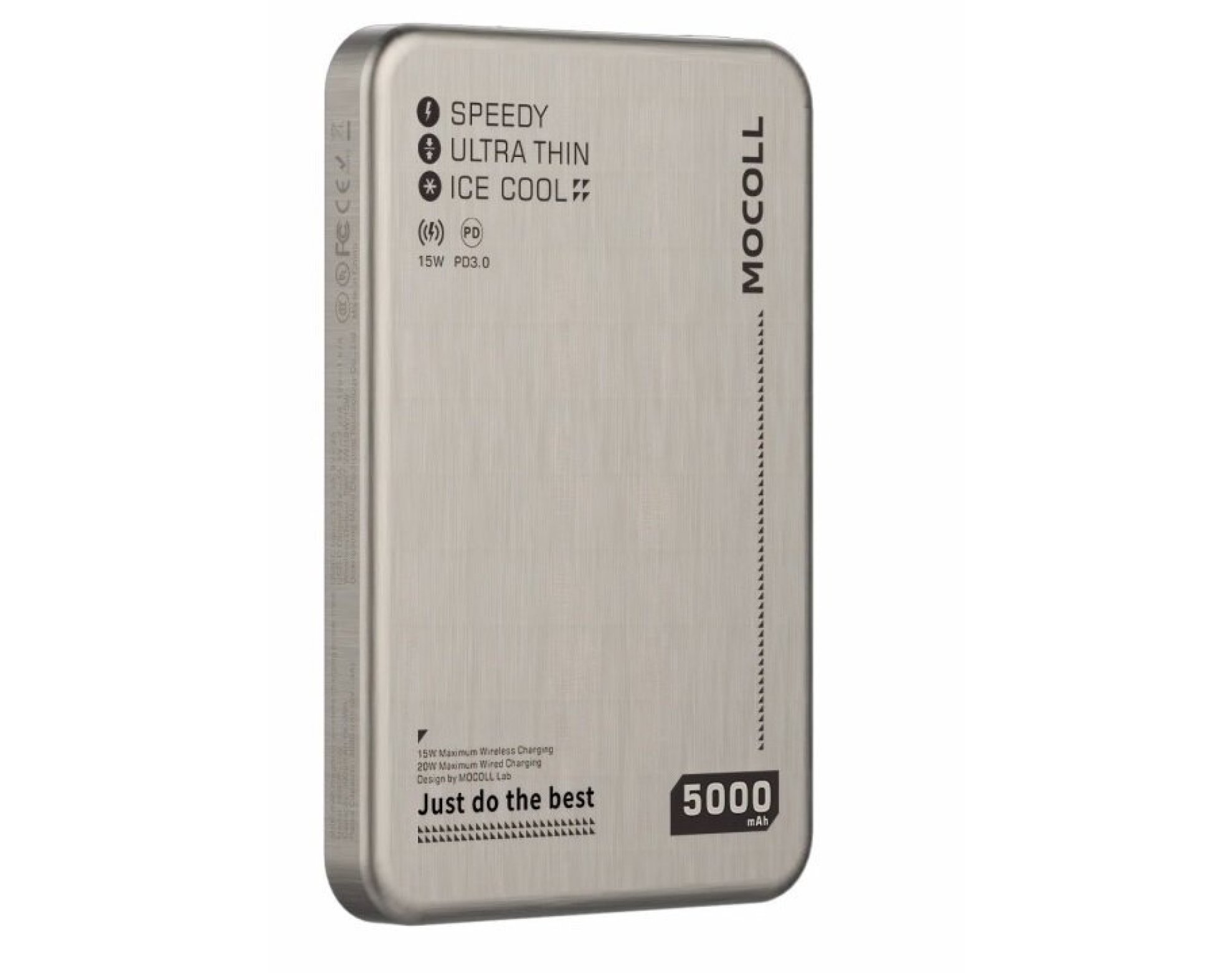Powerbank MOCOLL Ultra Slim Tiny Icy Crystal 5000 mAh 20W Złoty