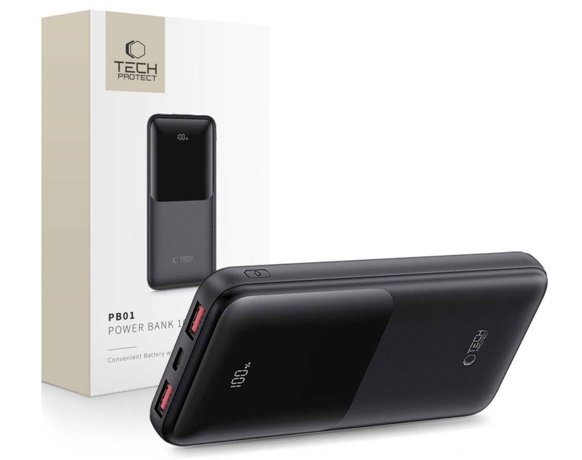 Powerbank TECH-PROTECT PB01 10000 mAh 22.5W Czarny