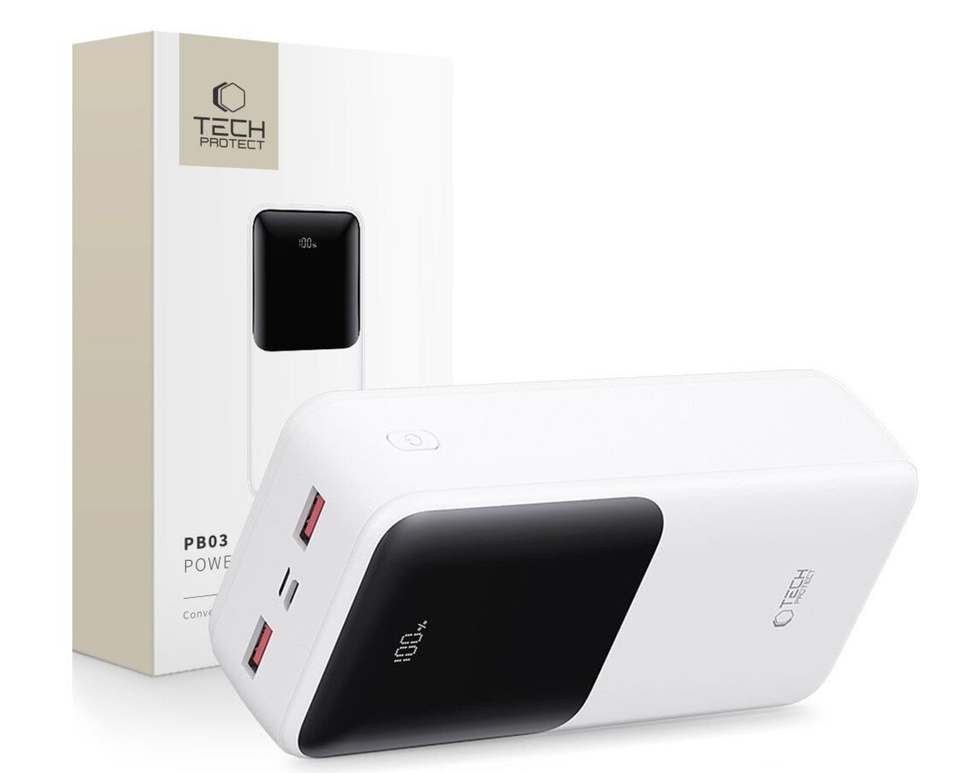 Powerbank TECH-PROTECT PB03 30000 mAh 22.5W Biały