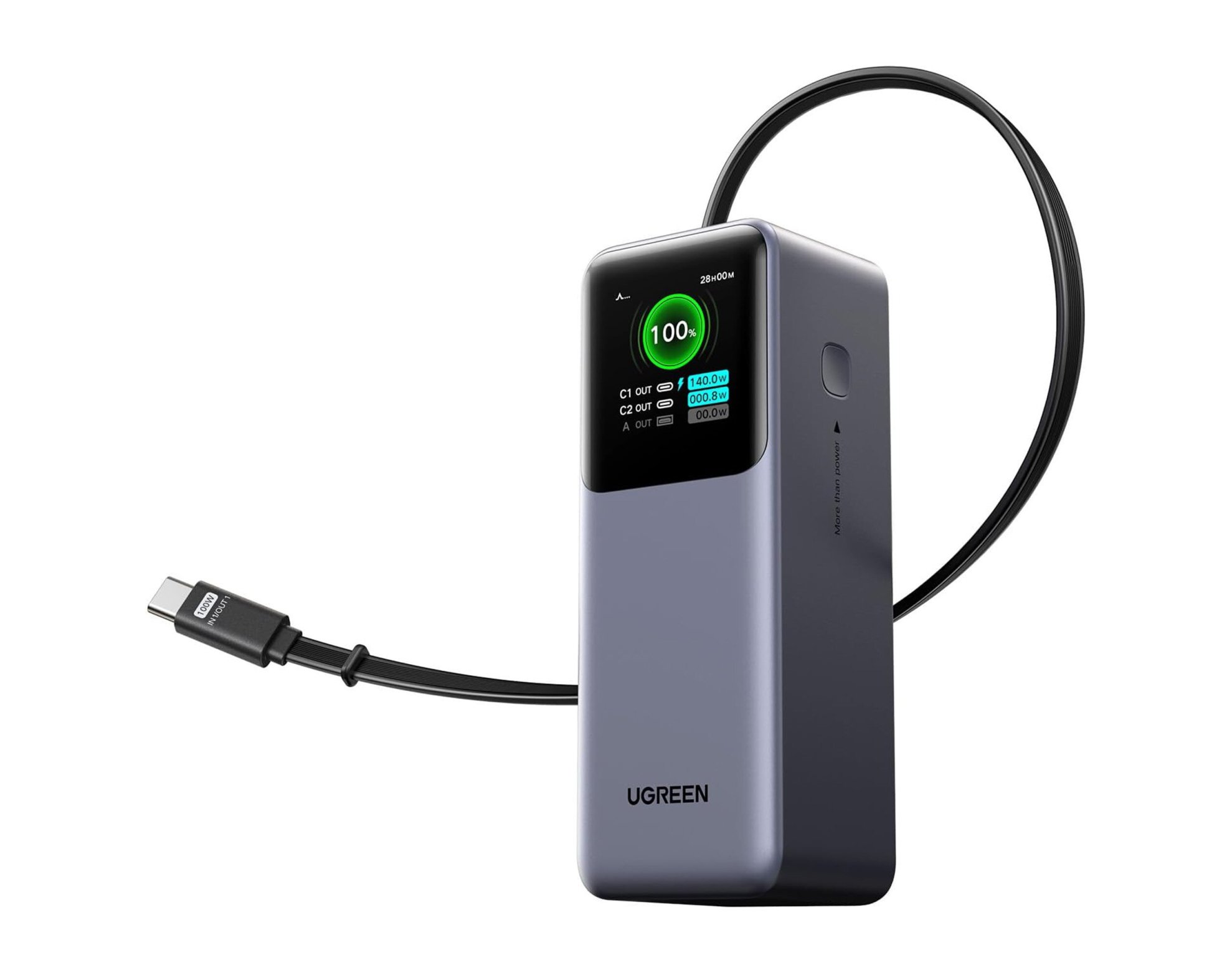 Powerbank UGREEN Nexode 20000 mAh PB726 165W Szary