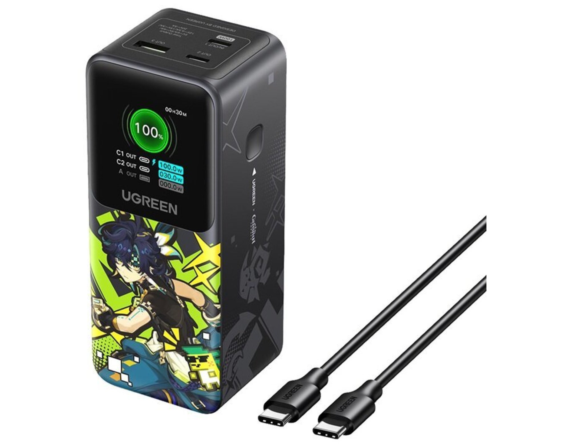 Powerbank UGREEN PB721 20000 mAh Genshin Impact 130W Czarny