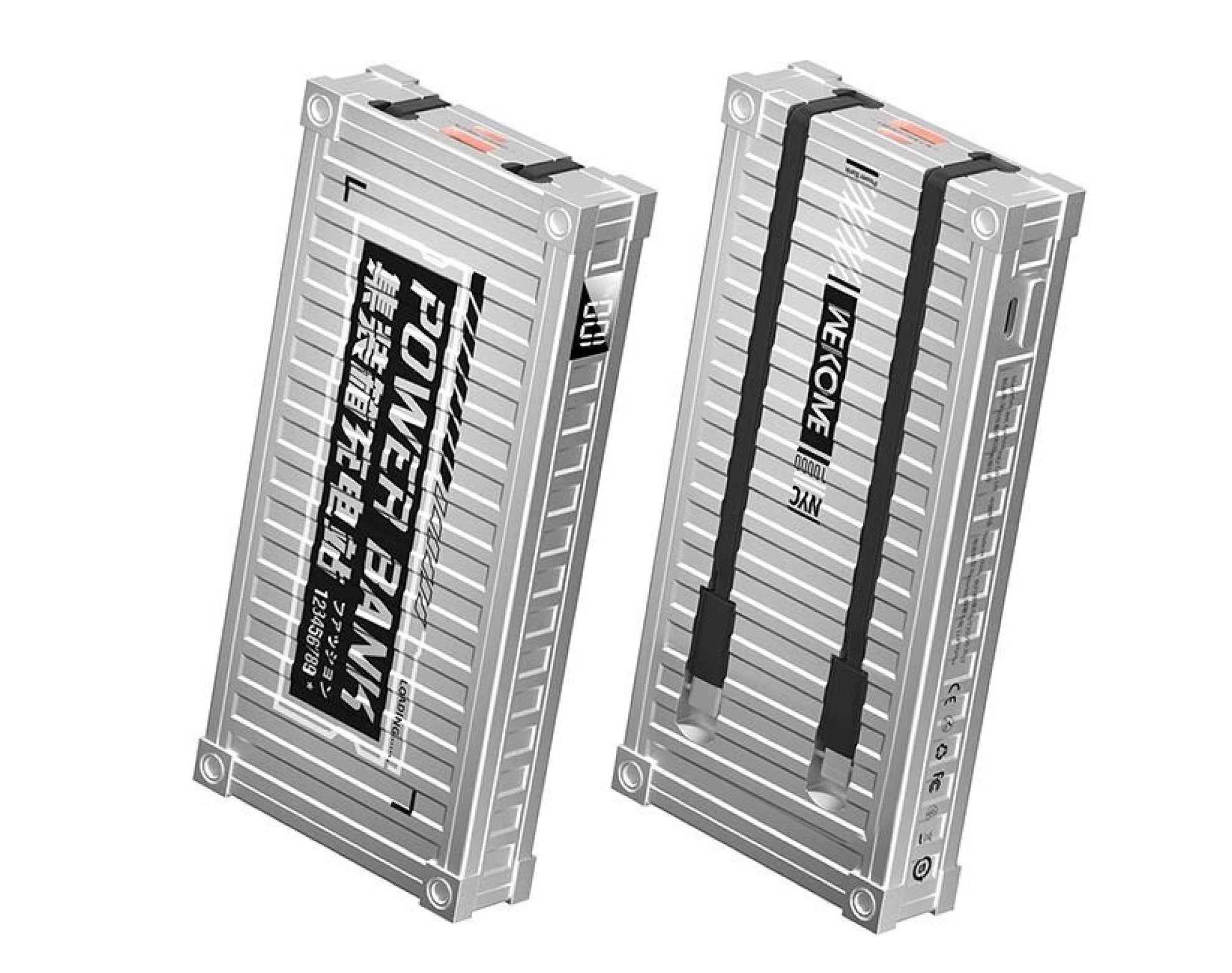 Powerbank WEKOME WP-339 Container Series 10000 mAh 22.5W Srebrny