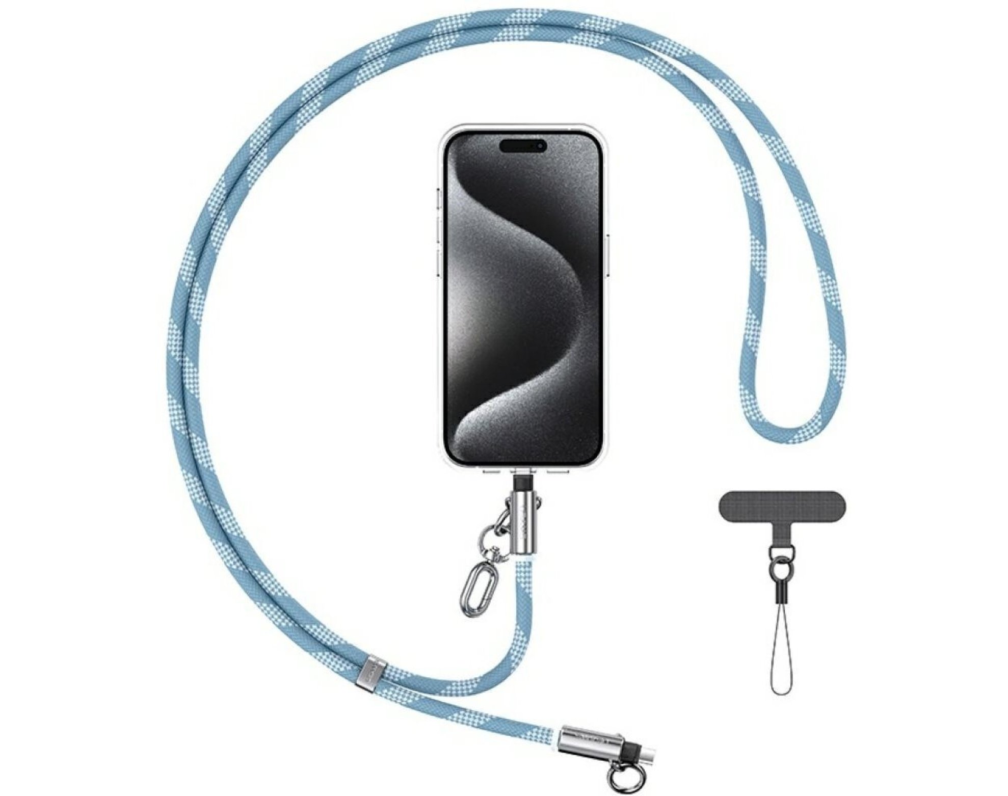 Smycz do telefonu z kablem do ładowania USB-C - Lightning USAMS SJ746 30W 1.2 m Niebieski