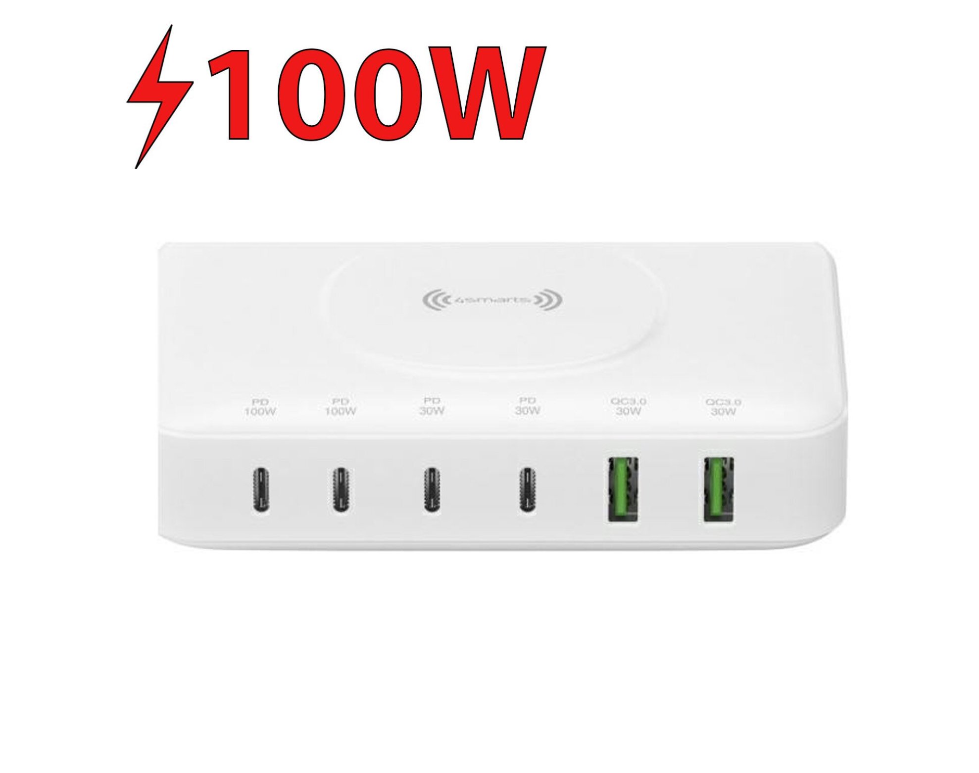 Stacja ładująca 4SMARTS 7w1 GaN 100W Biały