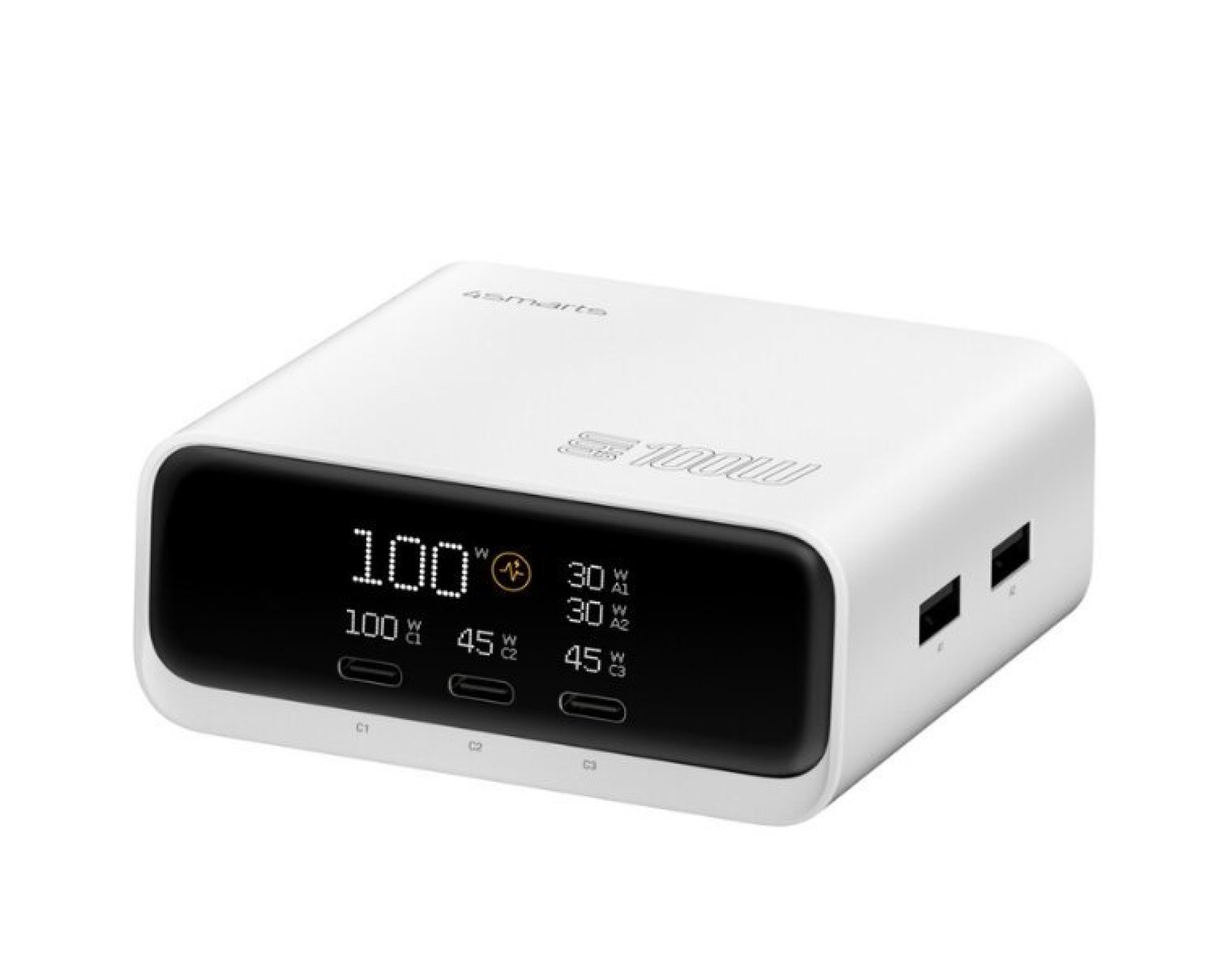 Stacja ładująca 4SMARTS Desk Charger GaN Screen 100W Biały