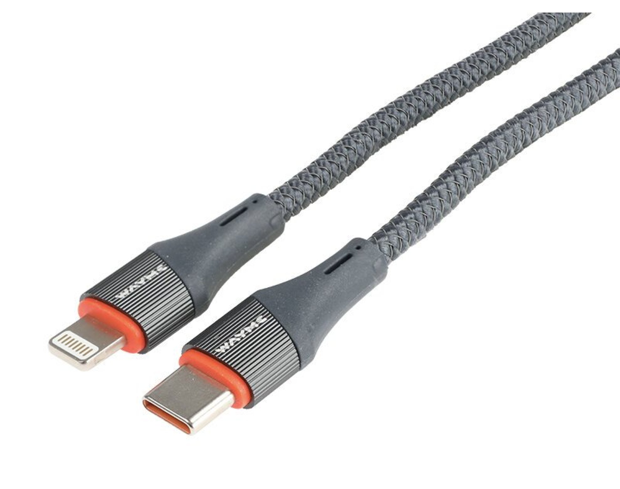 Wayme kabel do ładowania i synchronizacji, w oplocie z mikrofibry, 100 cm, USB-C > Lightning, max 30W